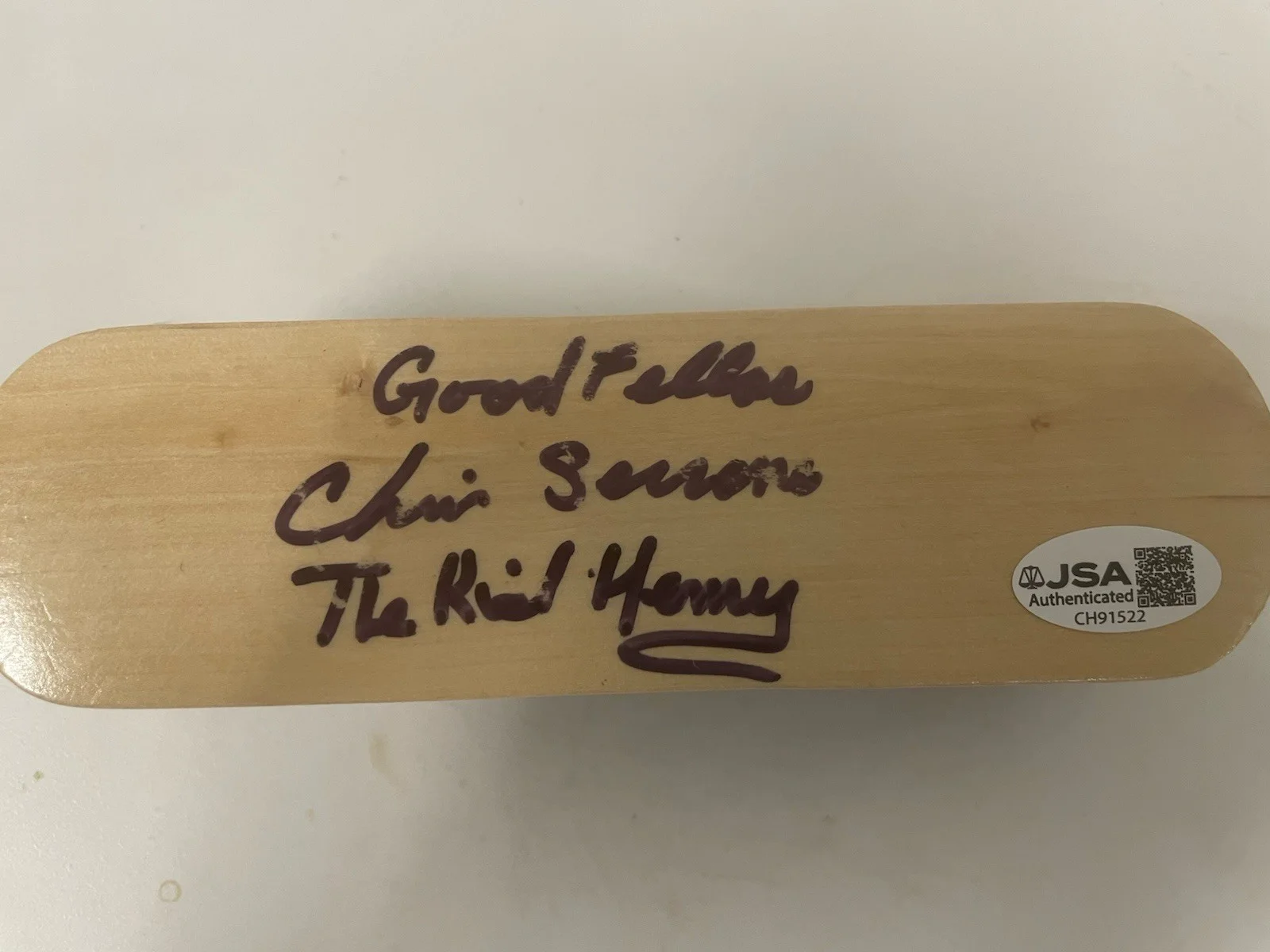 Chris Serrone — Chris Serrone “Goodfellas” “The Kid Henry” Signed Shoe Shine Brush JSA Cert, изображение 4
