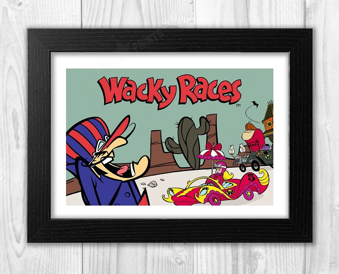 Wacky Races Dastardly & Mutley 2 kids TV printed A4 photo poster Choice of frame, изображение 2
