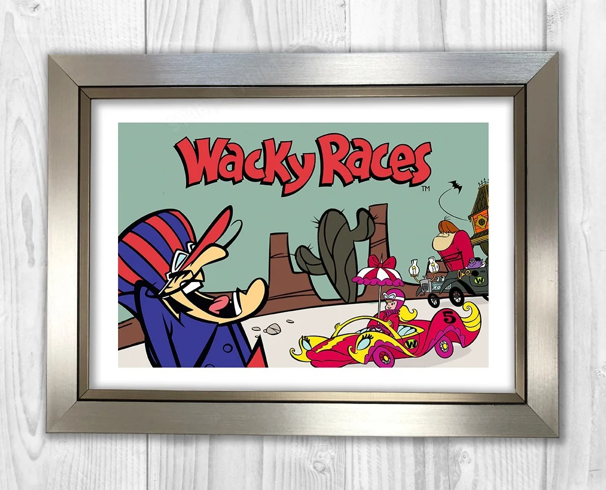 Wacky Races Dastardly & Mutley 2 kids TV printed A4 photo poster Choice of frame, изображение 3