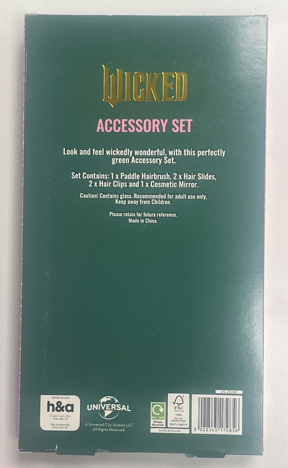WICKED MOVIE GLINDA PINK & GREEN ACCESSORY SET 2 X 6 ITEMS, изображение 2