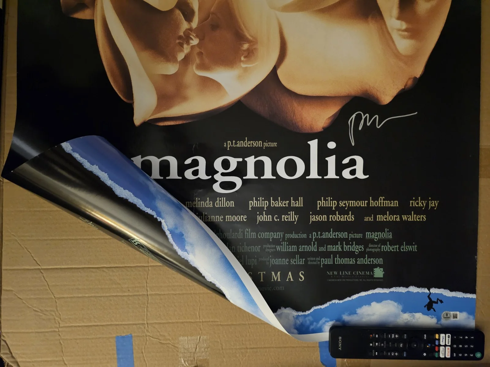 Paul Thomas Anderson — PAUL THOMAS ANDERSON SIGNED AUTOGRAPH MAGNOLIA D/S 27X40 ORIGINAL POSTER BECKETT, image 4