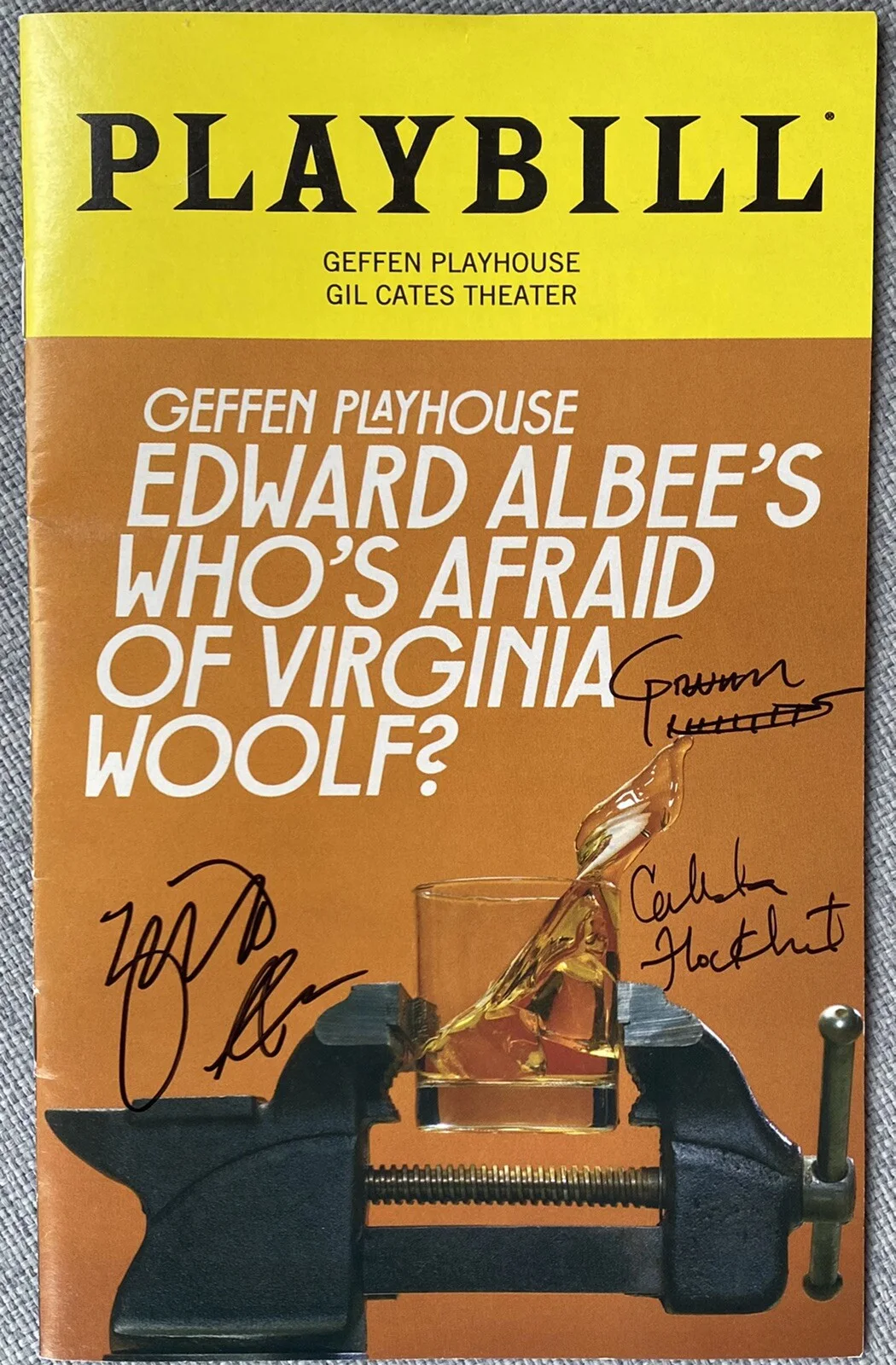 Zachary Quinto — Aimee Carrero Graham Phillips Zachary Quinto Calista Flockhart Signed Playbill