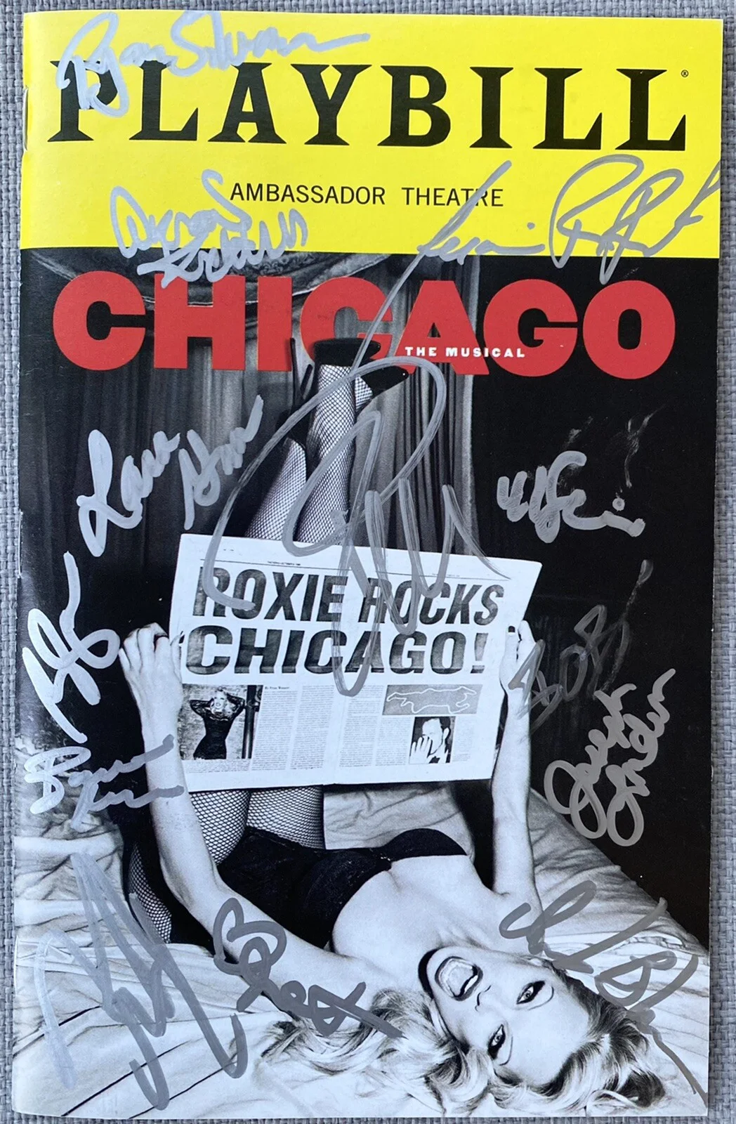 Pamela Anderson — CHICAGO The Musical w/ Pamela Anderson Signed Playbill - Broadway, Authentic