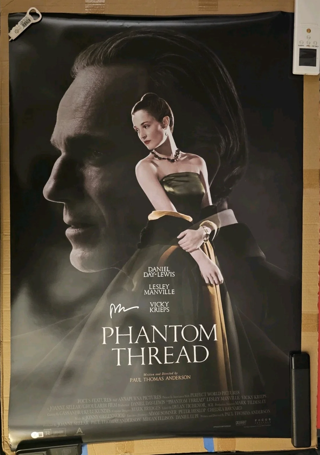 Paul Thomas Anderson — PAUL THOMAS ANDERSON SIGNED AUTOGRAPH D/S ORIGINAL POSTER PHANTOM THREAD BECKETT