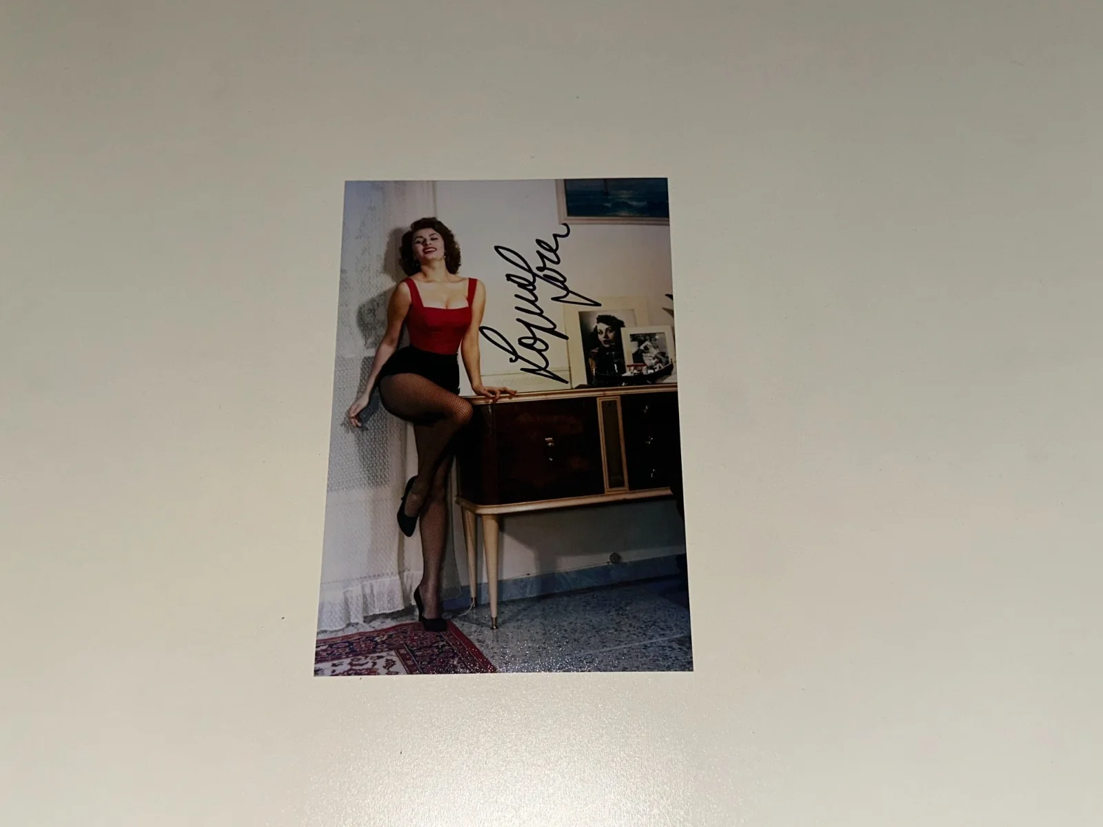 Sophia Loren — Sophia Loren signed sexy 4x6 Italian Actress Two Women Oscar, изображение 3