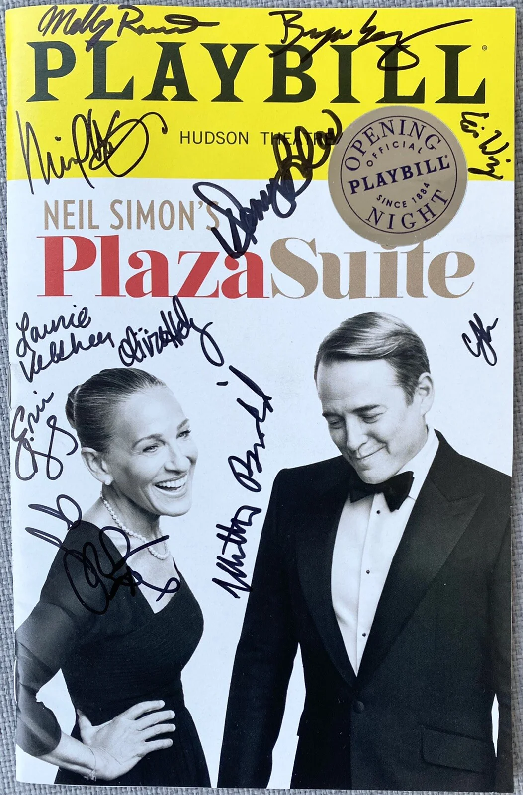Sarah Jessica Parker — Sarah Jessica Parker Signed & Matthew Broderick Signed IP Plaza Suite Playbill