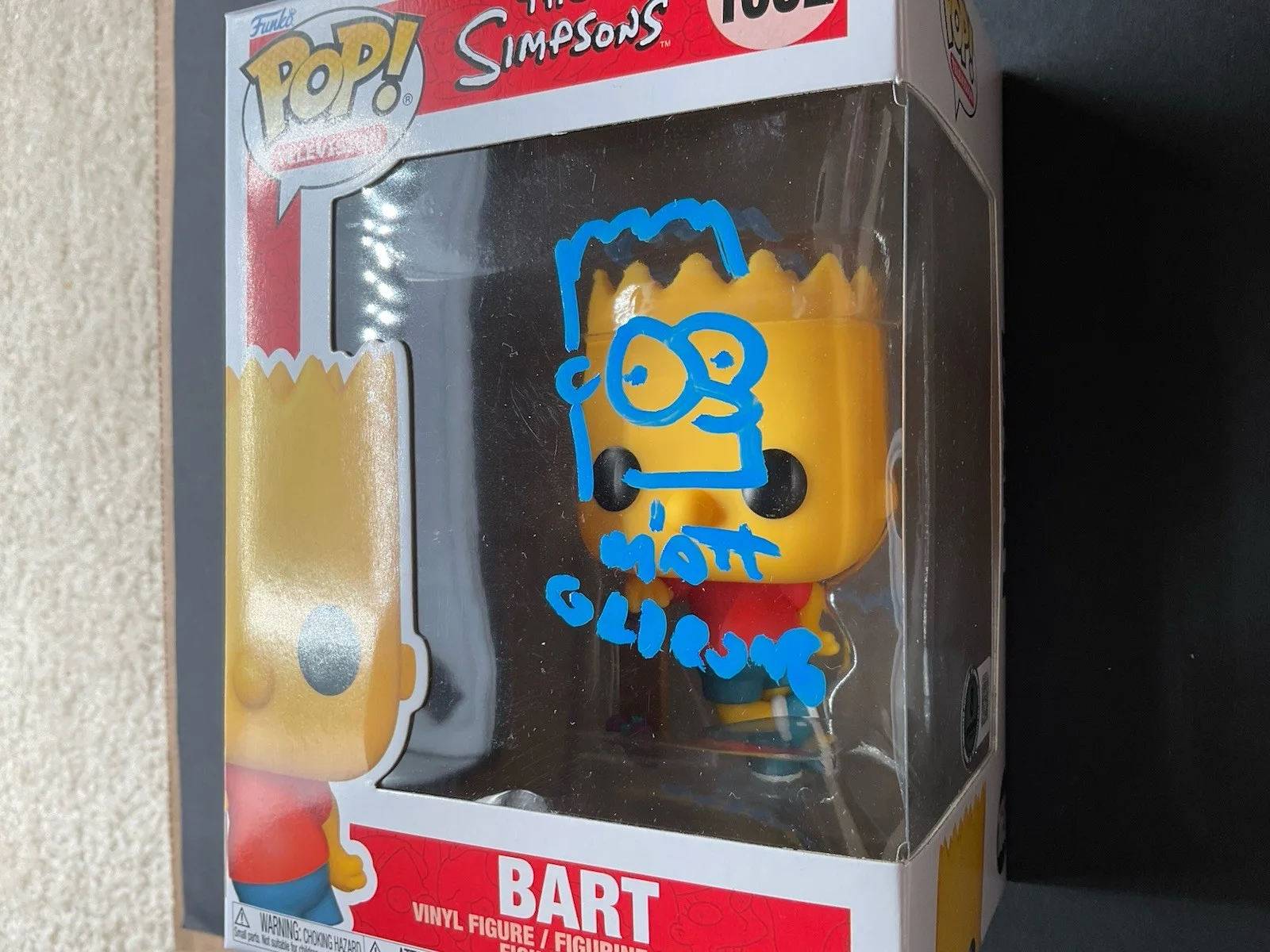 Matt Groening — Matt Groening Signed Simpsons Bart Funko Pop #1652 BAS Matt Groening sketch LOA, изображение 2