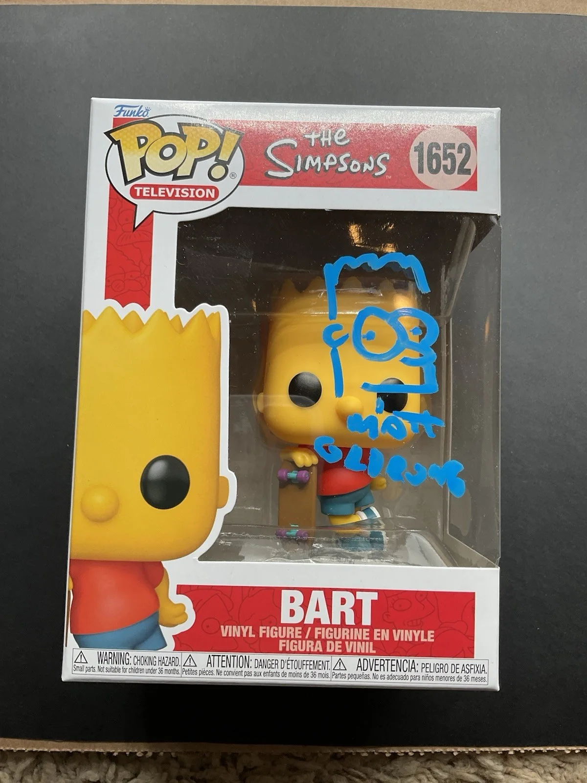 Matt Groening — Matt Groening Signed Simpsons Bart Funko Pop #1652 BAS Matt Groening sketch LOA, изображение 4