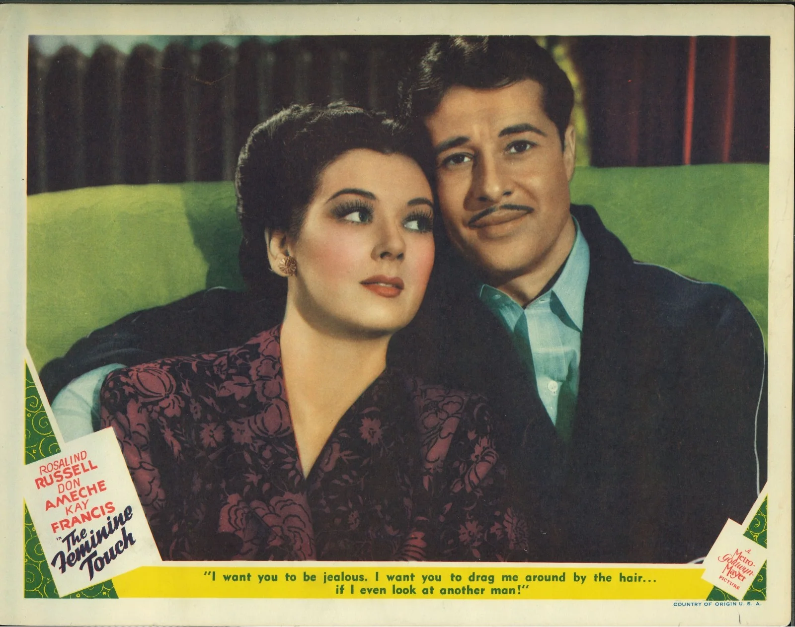Feminine Touch 2x ORIGINAL US Lobby Cards Rosalind Russell Don Ameche 1941, image 2