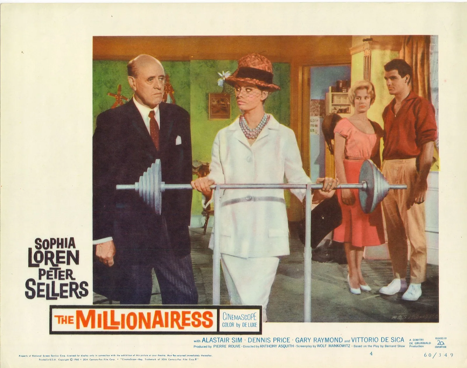 The Millionairess 3x ORIGINAL US Lobby Cards Sophia Loren Alastair Sim 1960, изображение 2