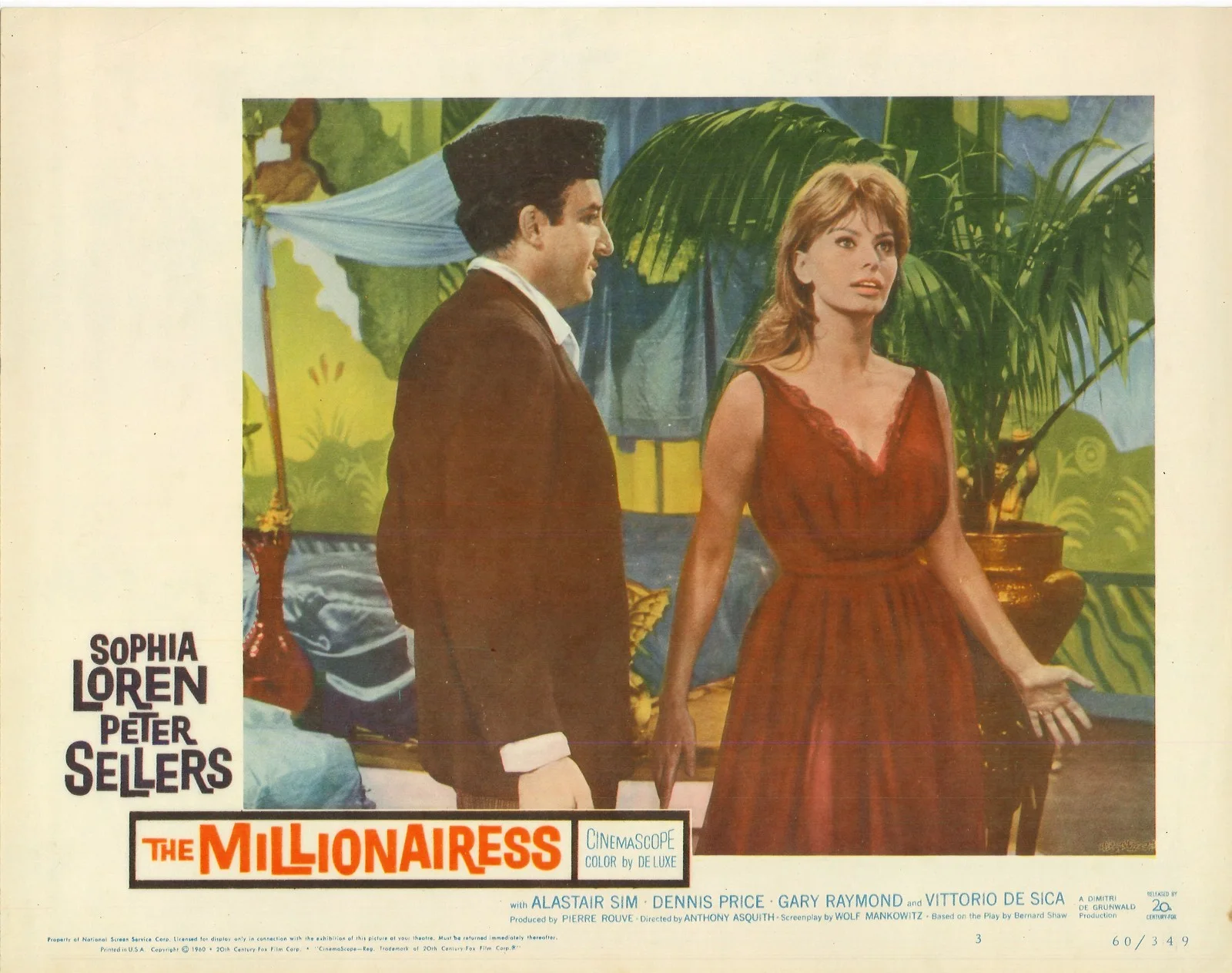 The Millionairess 3x ORIGINAL US Lobby Cards Sophia Loren Alastair Sim 1960, изображение 4