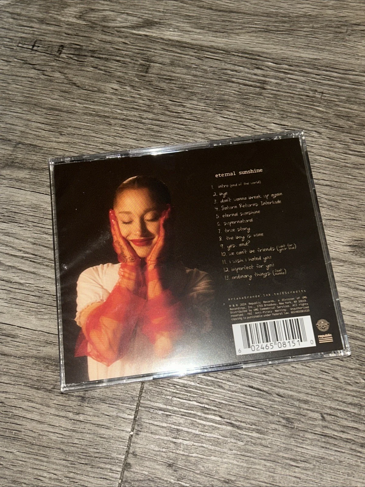 Ariana Grande Eternal Sunshine Autographed CD Sealed Half Signature, image 2