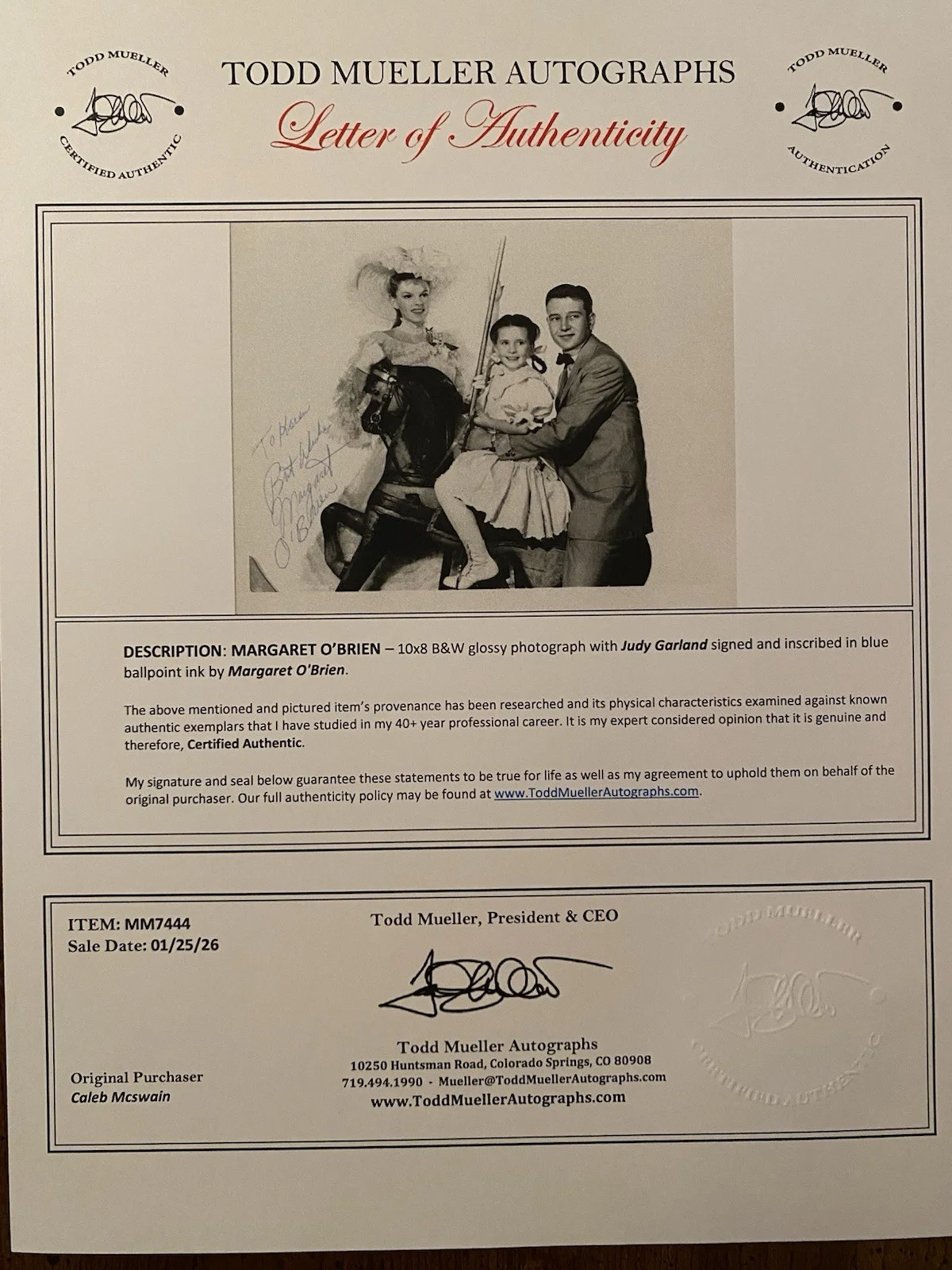 Margaret O’Brien — Margaret O’Brien Signed Autographed 10x8 Photo With COA Meet Me In St Louis, изображение 4
