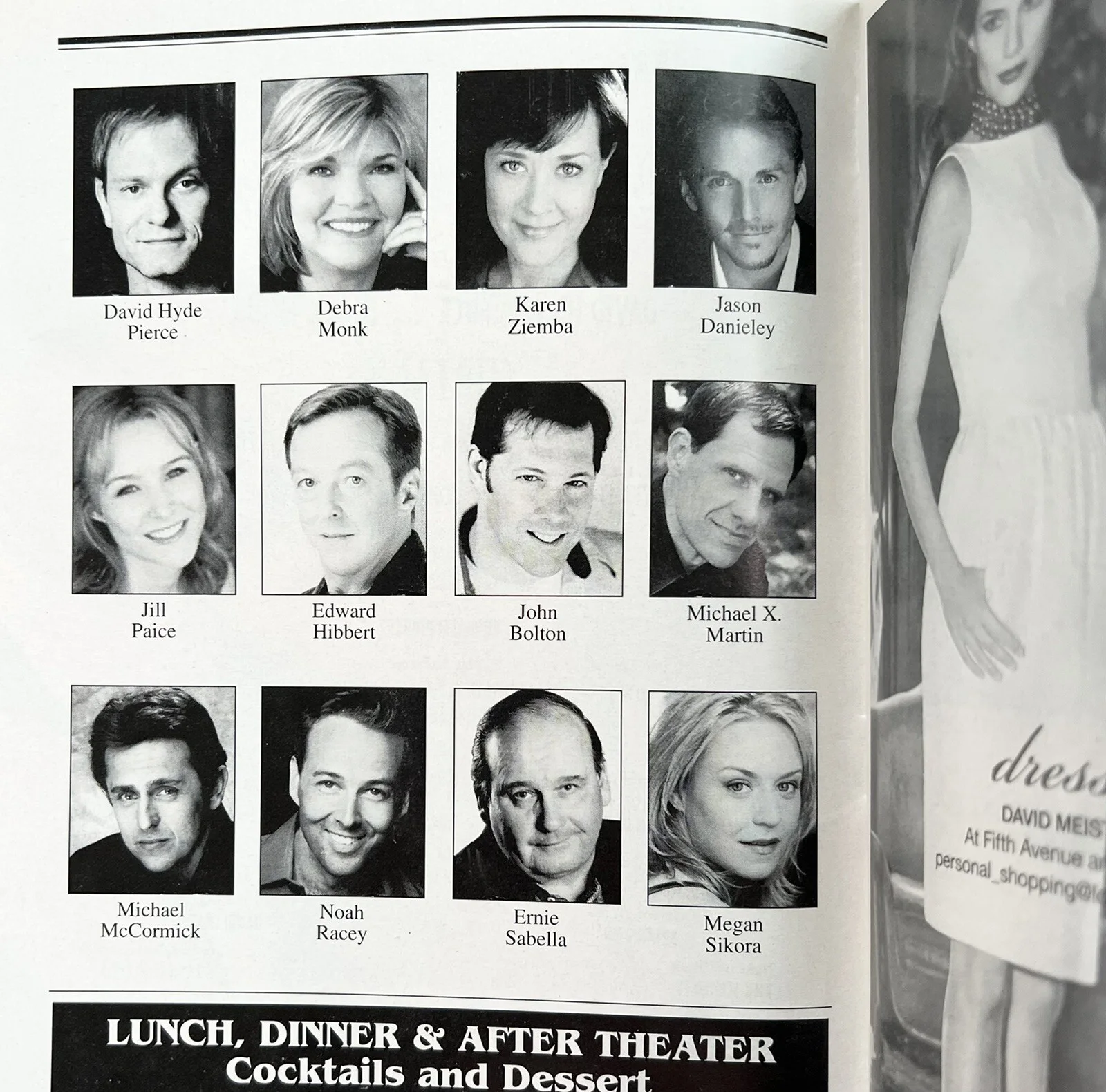 Curtains Cast Signed In Person Broadway Playbill - David Hyde Pierce, Debra Monk, image 2