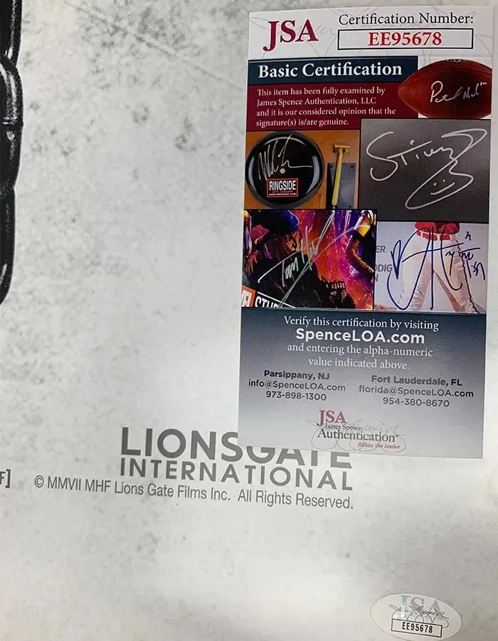 Tobin Bell — Tobin Bell signed Full Size One Sheet Poster Saw IV JSA Authentication, image 2