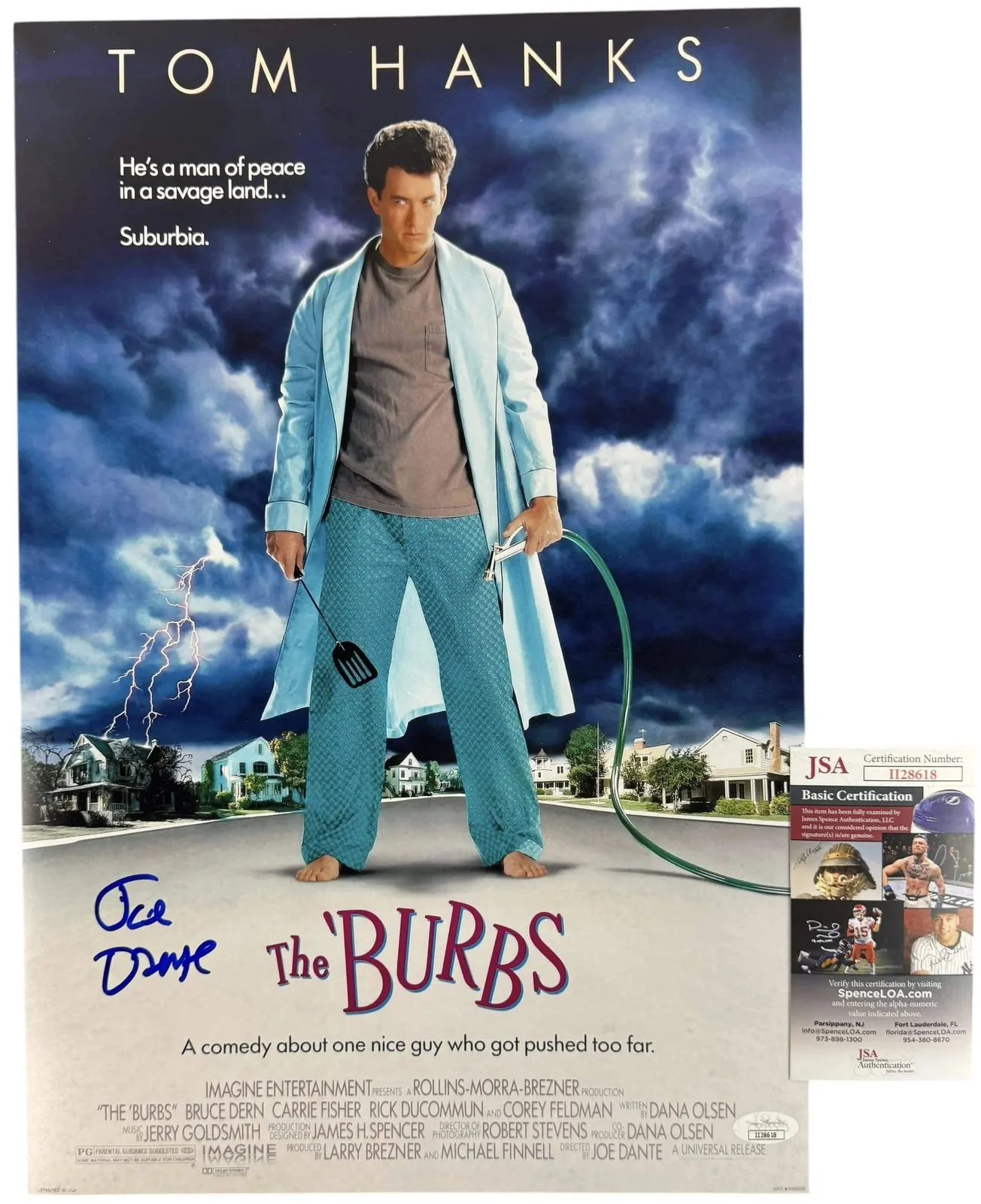 Joe Dante — Joe Dante signed 12x18 Poster Director The Burbs JSA Authentication