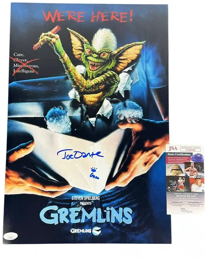 Joe Dante — Joe Dante signed 12x18 Poster Director Gremlins JSA Authentication
