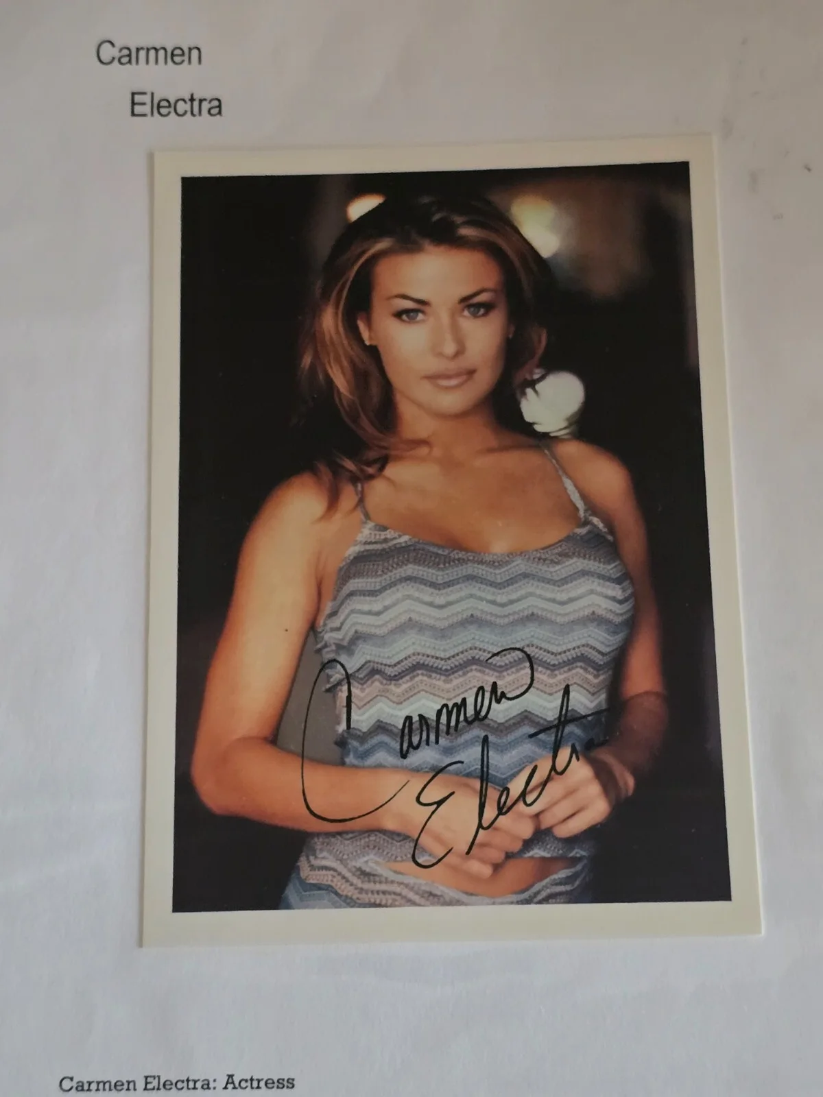 Carmen Electra — Huge Model & Actress *Carmen Electra* Signed Photo Authentic Autograph!