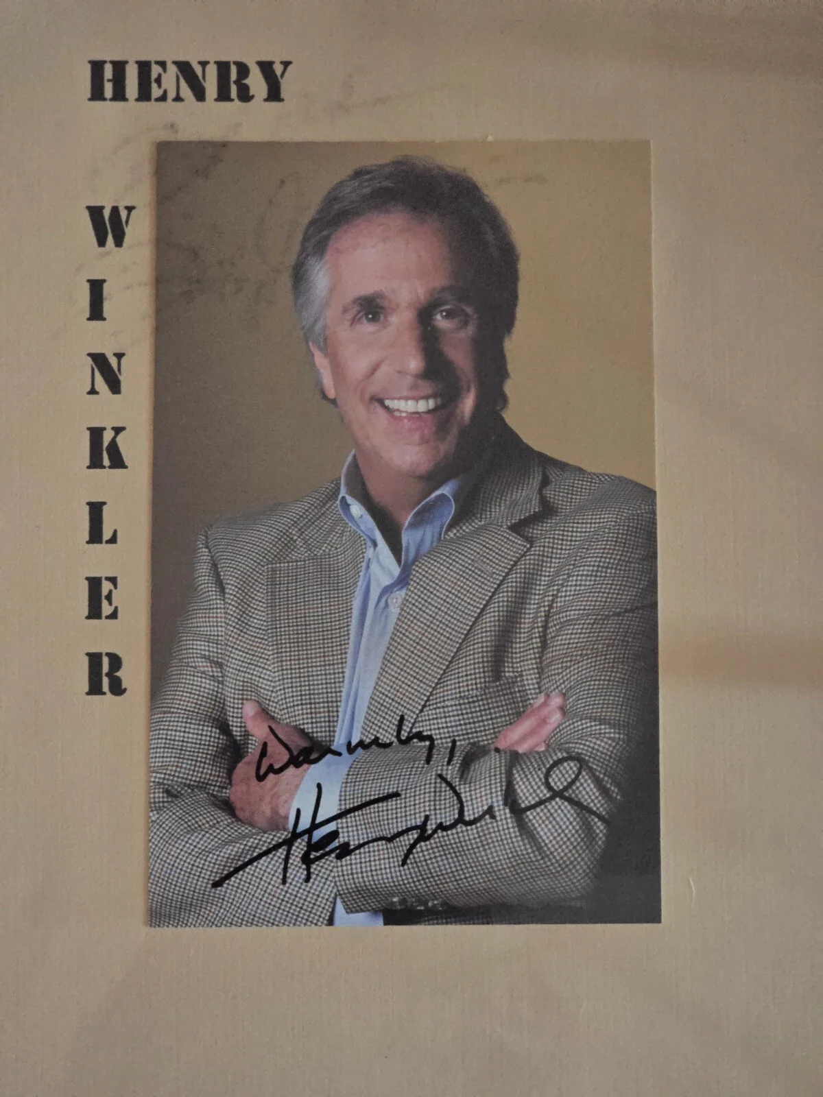 Henry Winkler — Henry Winkler, "the Fonz" from 'Happy Days' Autographed Matte Photo - Great Gem!