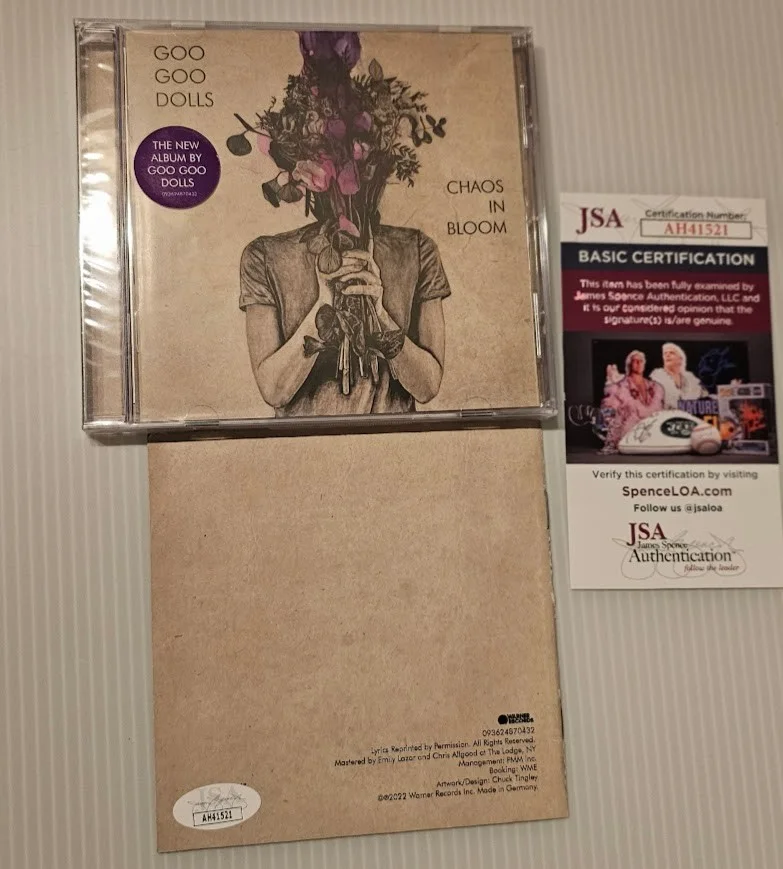 Goo Goo Dolls Signed Autographed Chaos in Bloom CD JSA COA, изображение 2