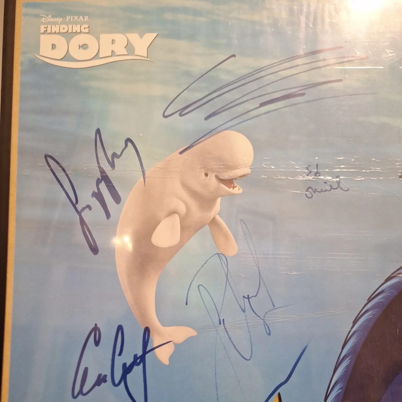 Ellen DeGeneres — FINDING DORY SIGNED 15X POSTER, DEGENERES,ONEIL,KEATON,WEAVER,GARRETT,BROOKS ++, image 2