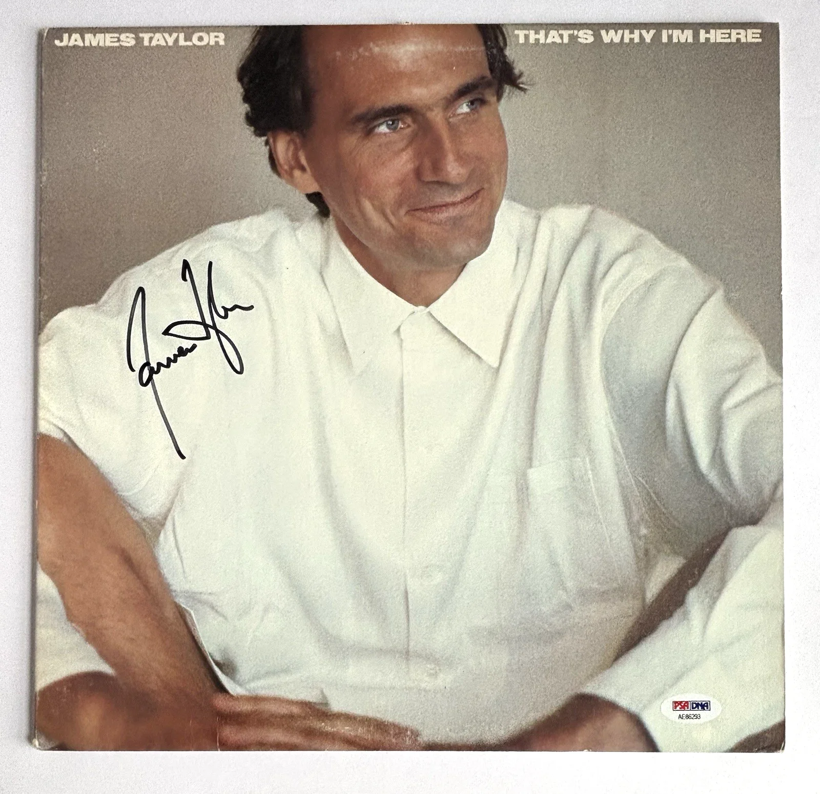 JAMES TAYLOR Signed THAT’S WHY I’M HERE Vinyl Record PSA DNA COA, image 2
