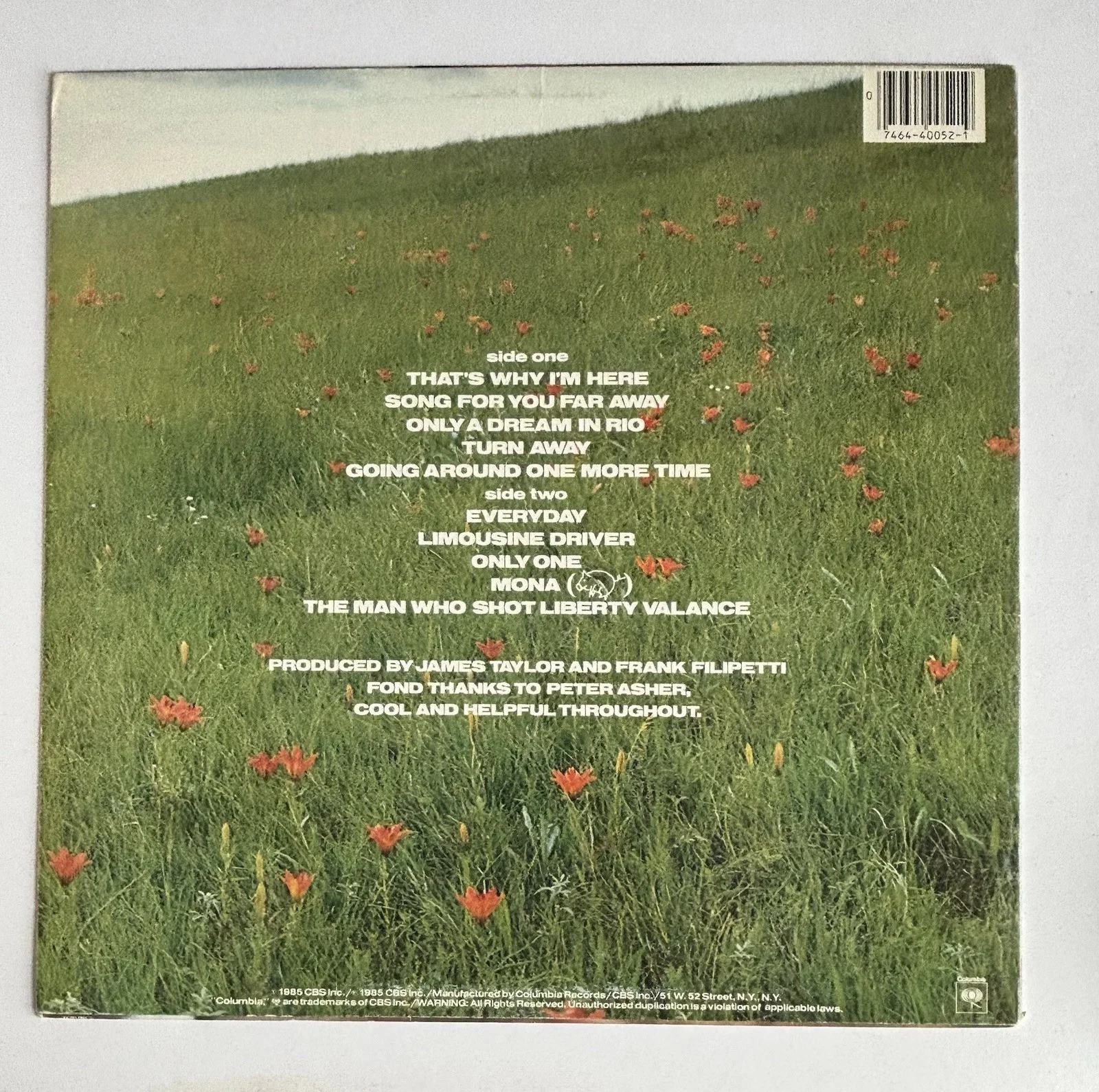 JAMES TAYLOR Signed THAT’S WHY I’M HERE Vinyl Record PSA DNA COA, image 4