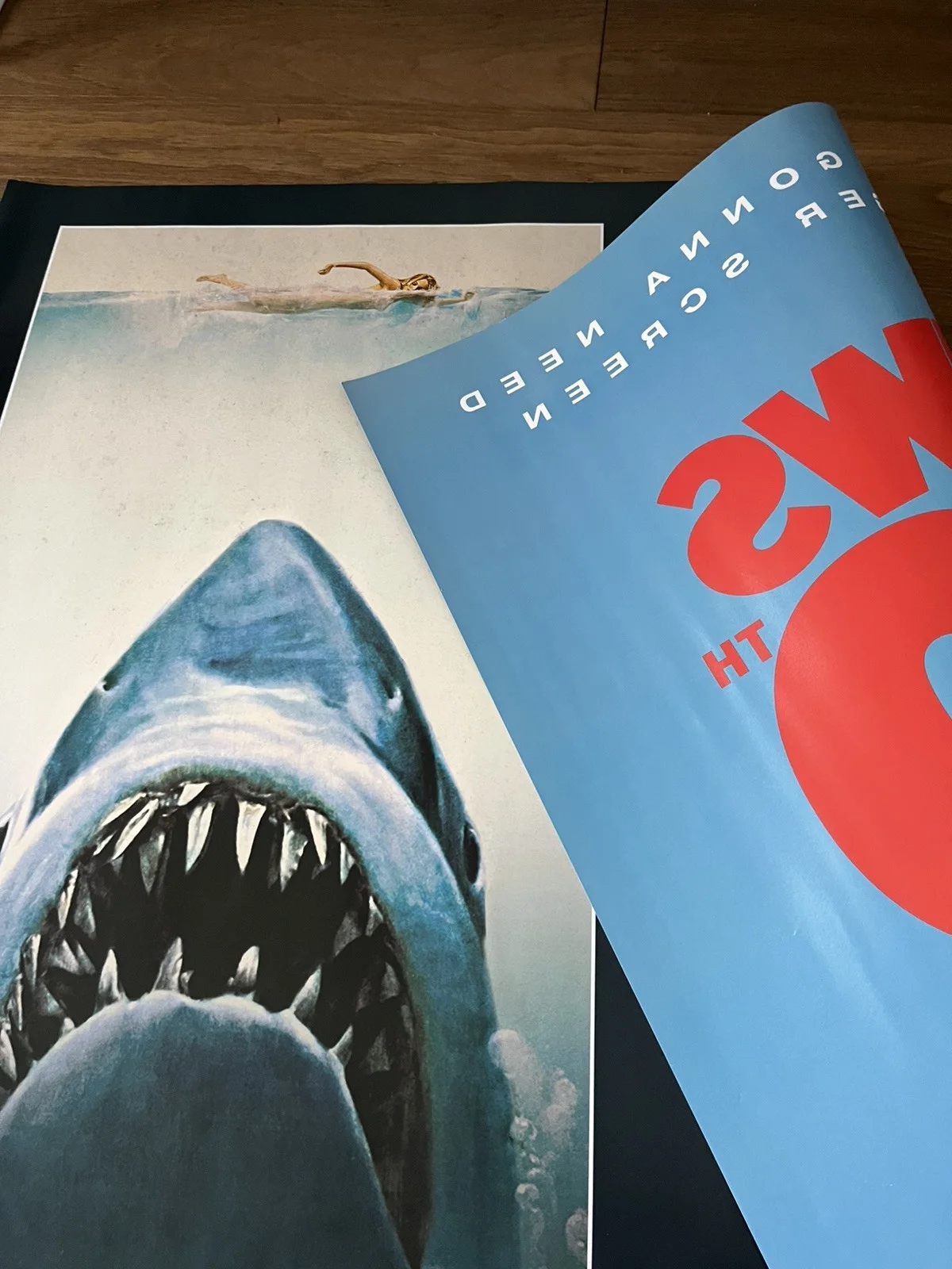 Jaws 50th Anniversary Original UK Cinema Quad Poster Double Sided 30x40”, image 5