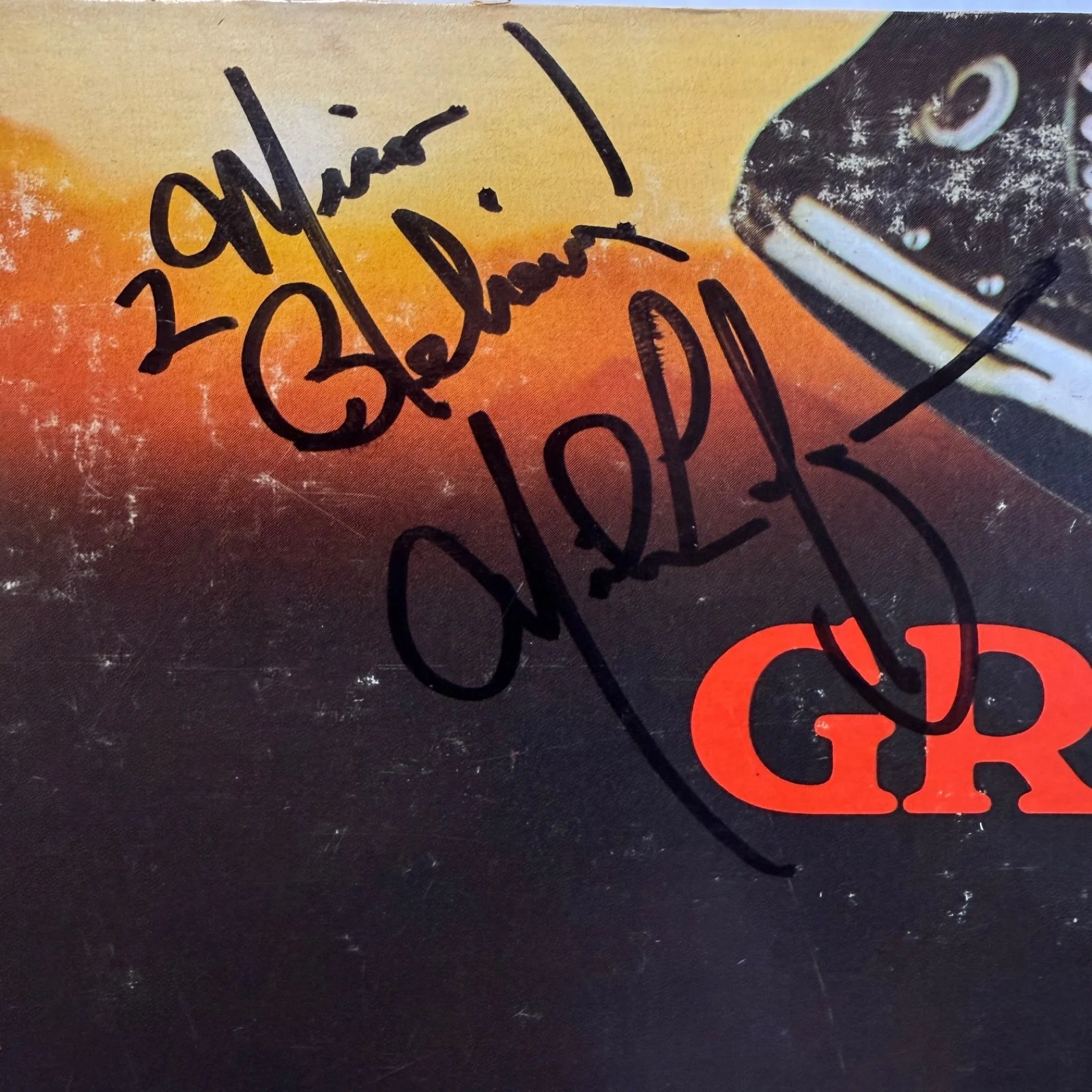 GRIN "Grin" - AUTOGRAPHED BY NILS LOFGREN ! - Spindizzy Z 30321 yellow labels, изображение 2