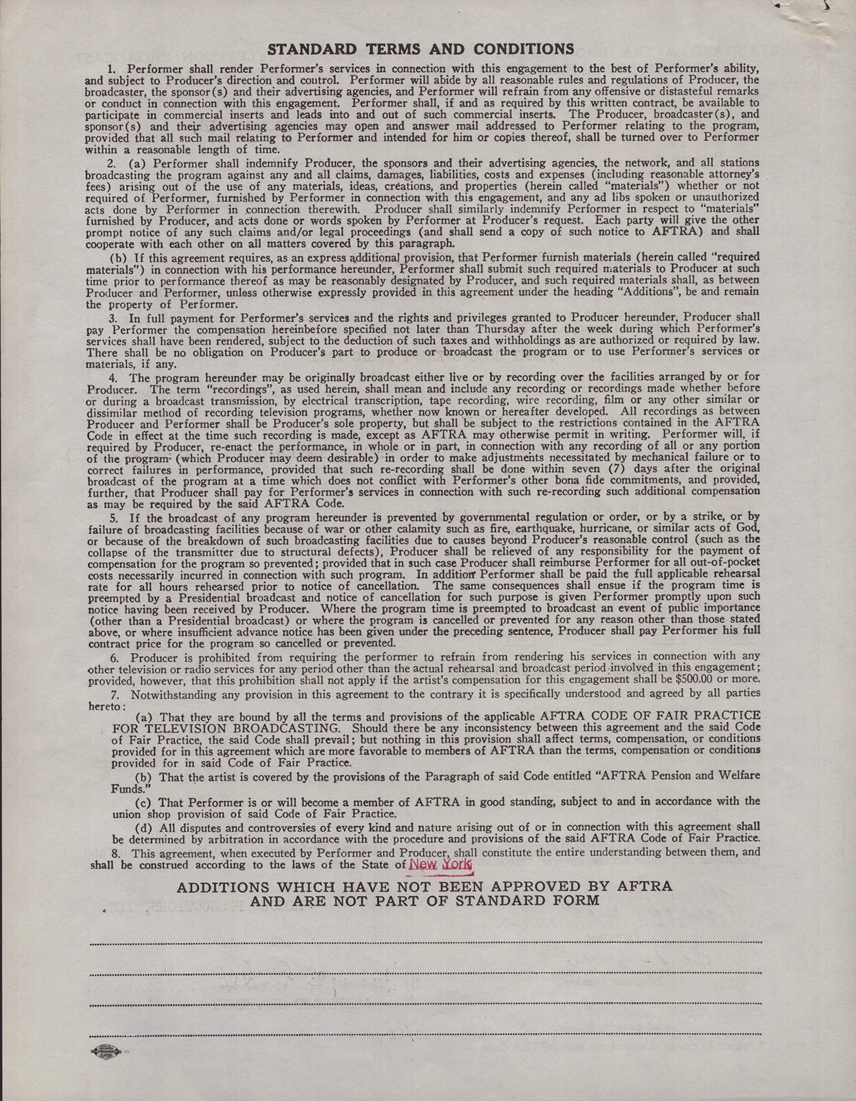 Bob Denver — BOB DENVER - CONTRACT SIGNED 12/18/1959, image 3