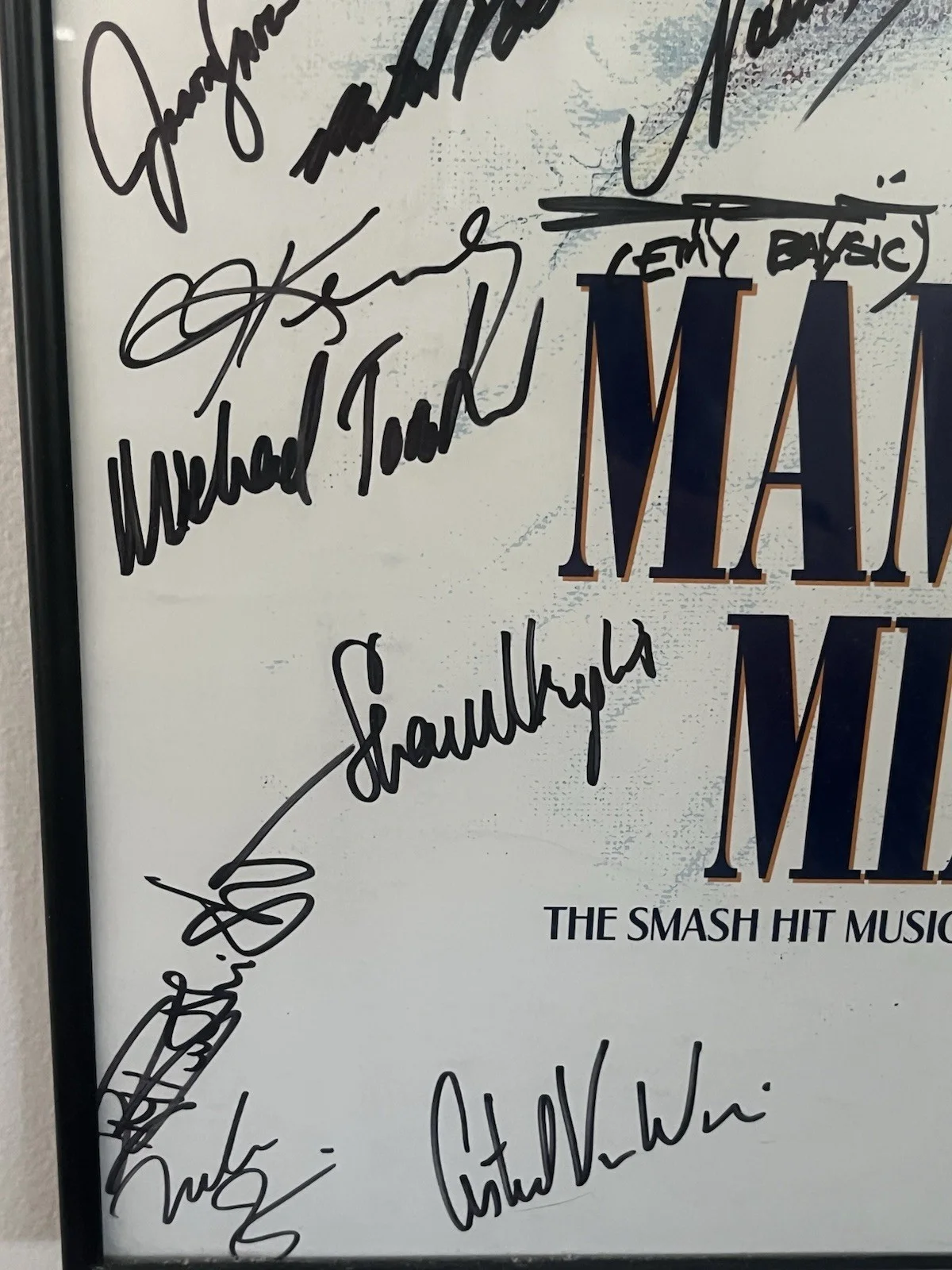 Cast — Mamma Mia Broadway Poster Signed Cast Framed ABBA Musical Theater, изображение 3