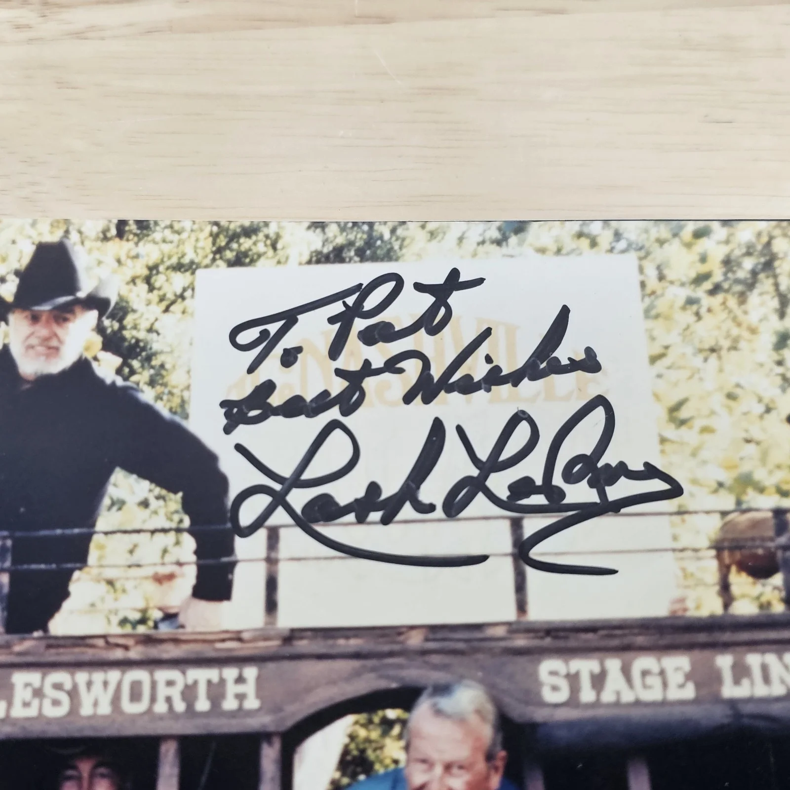 Lash LaRue — Lash LaRue Autographed Western Movie Stars Promo Photo 8 x 10, изображение 2