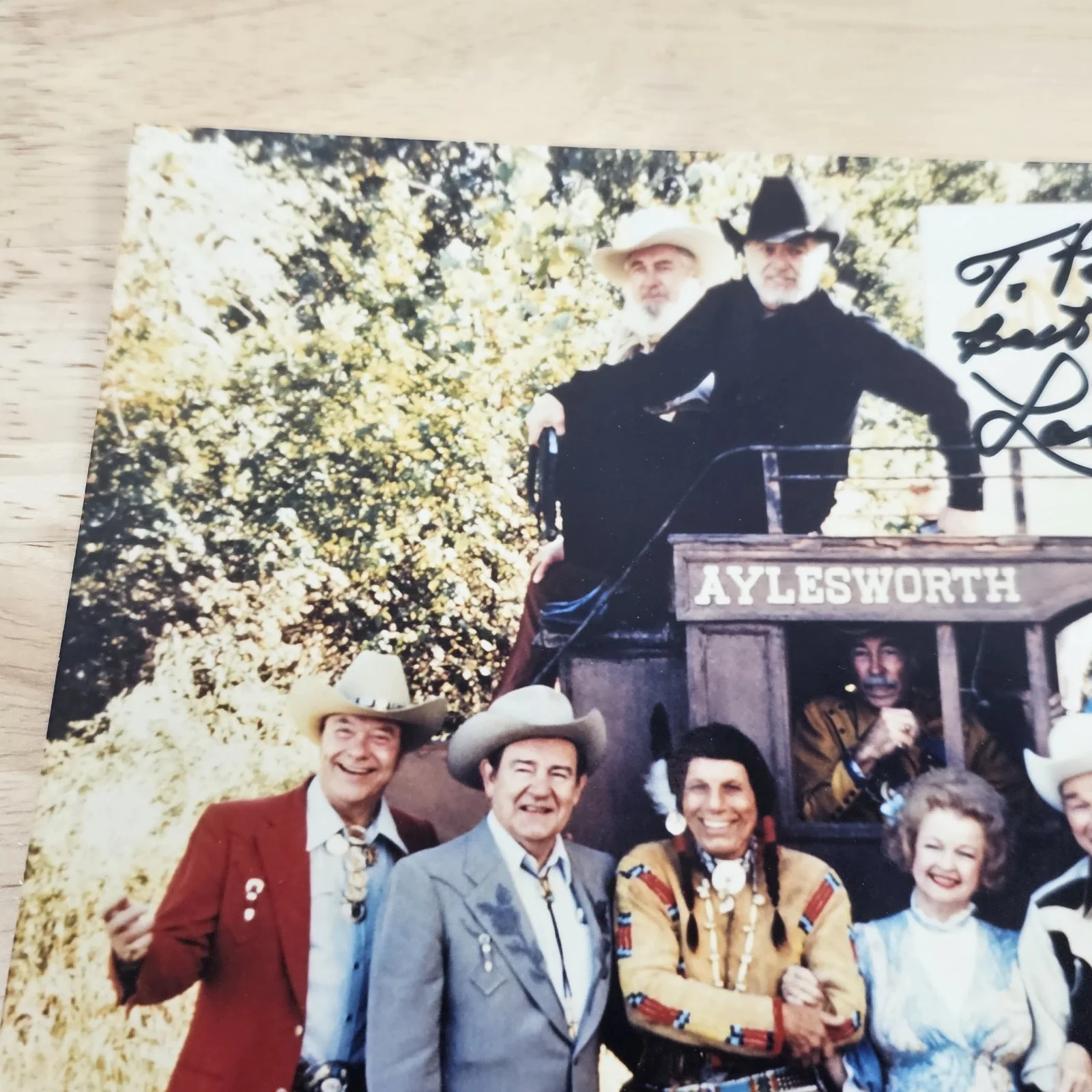 Lash LaRue — Lash LaRue Autographed Western Movie Stars Promo Photo 8 x 10, изображение 3