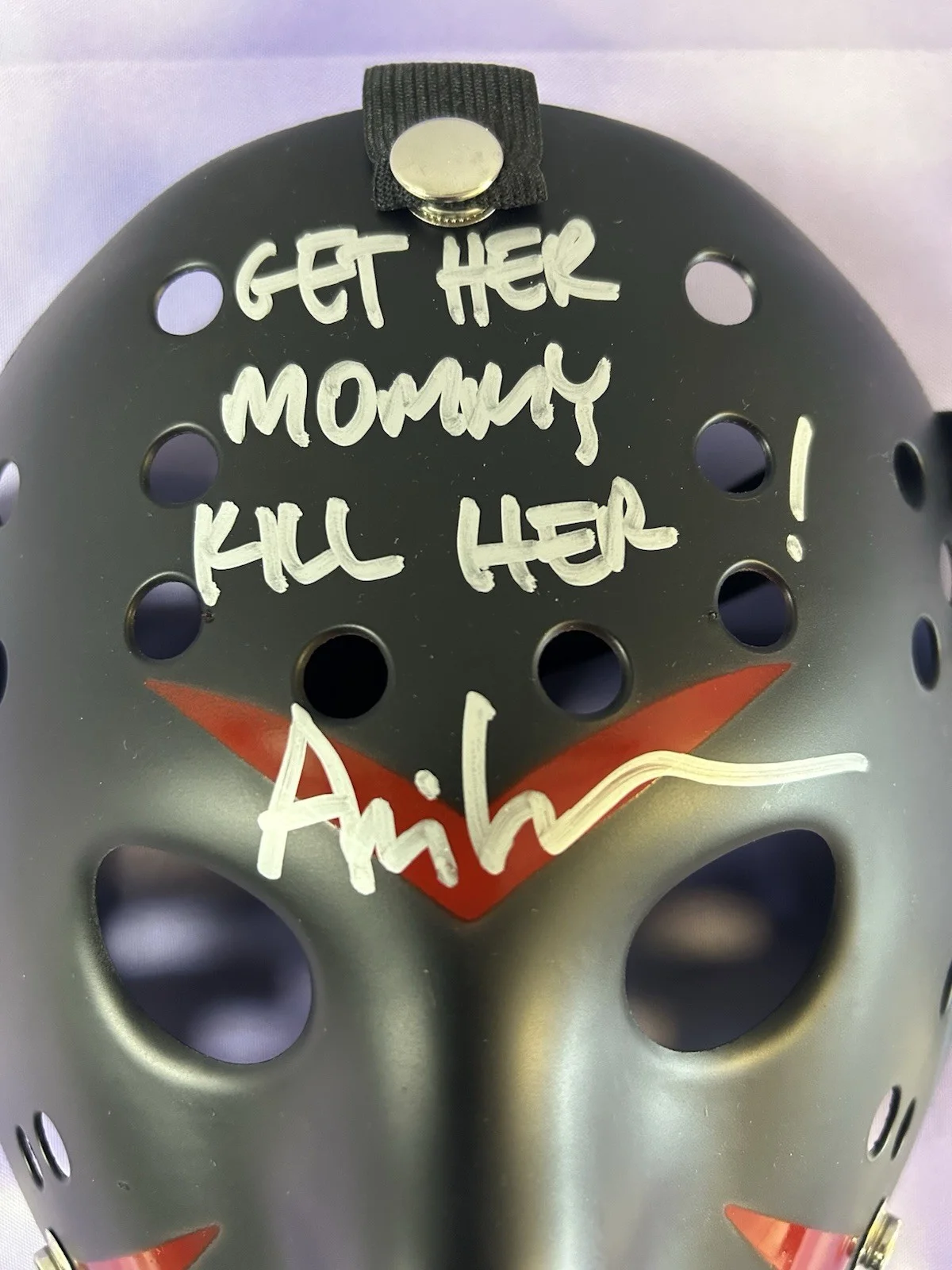 Ari Lehman — Ari Lehman Signed Friday The 13th Mask Inscribed GET HER MOMMY KILL HER! COA PSA, изображение 2