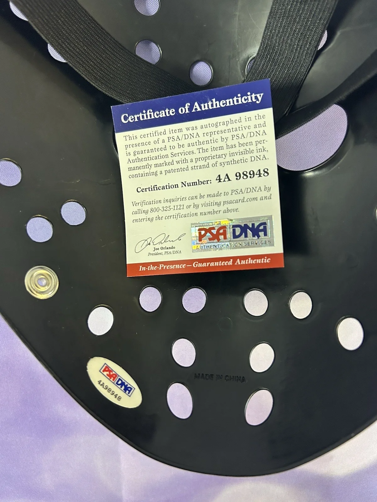 Ari Lehman — Ari Lehman Signed Friday The 13th Mask Inscribed GET HER MOMMY KILL HER! COA PSA, изображение 3