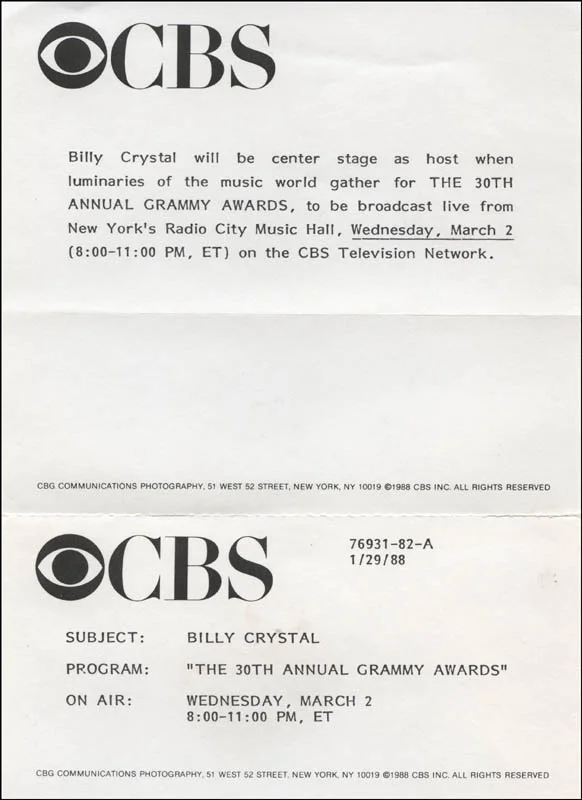 Billy Crystal — BILLY CRYSTAL - AUTOGRAPHED SIGNED PHOTOGRAPH, image 2