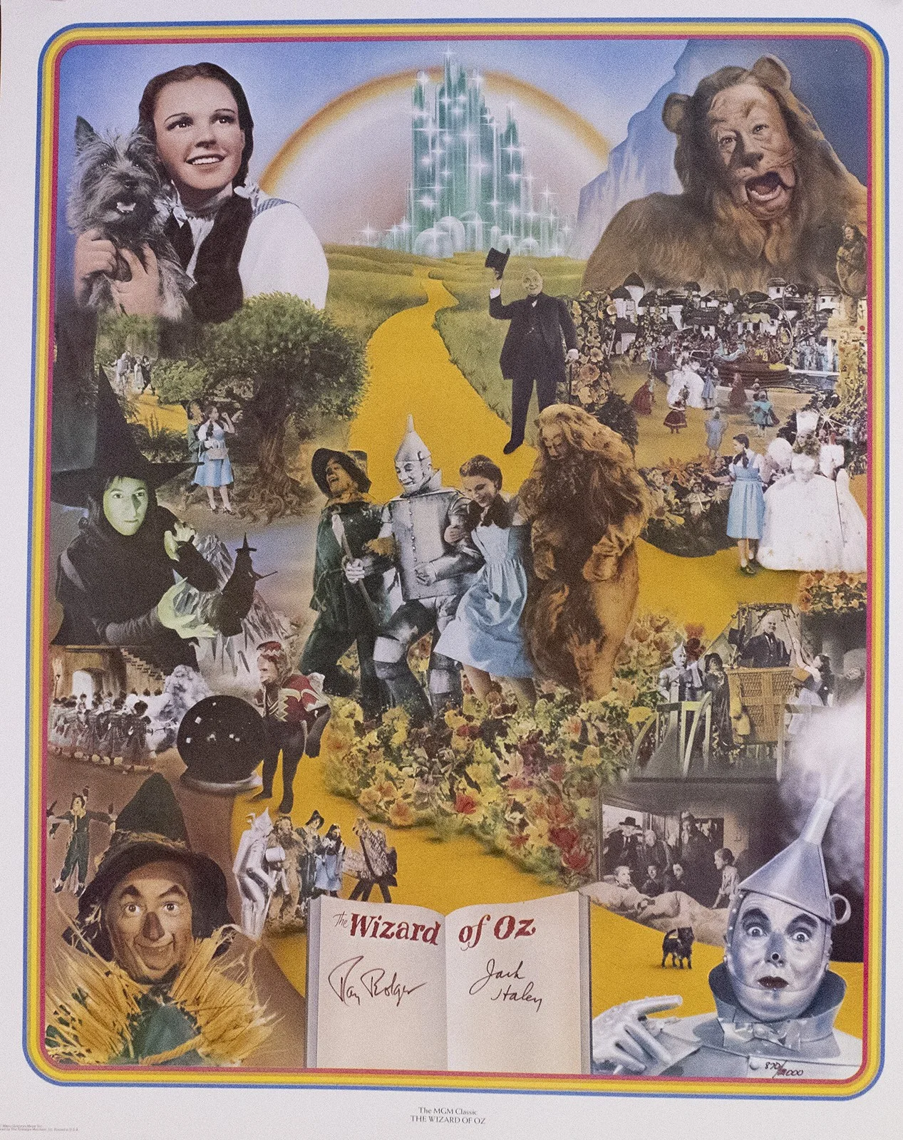 Ray Bolger, Jack Haley Sr — WIZARD OF OZ MOVIE CAST - AUTOGRAPHED SIGNED POSTER WITH CO-SIGNERS