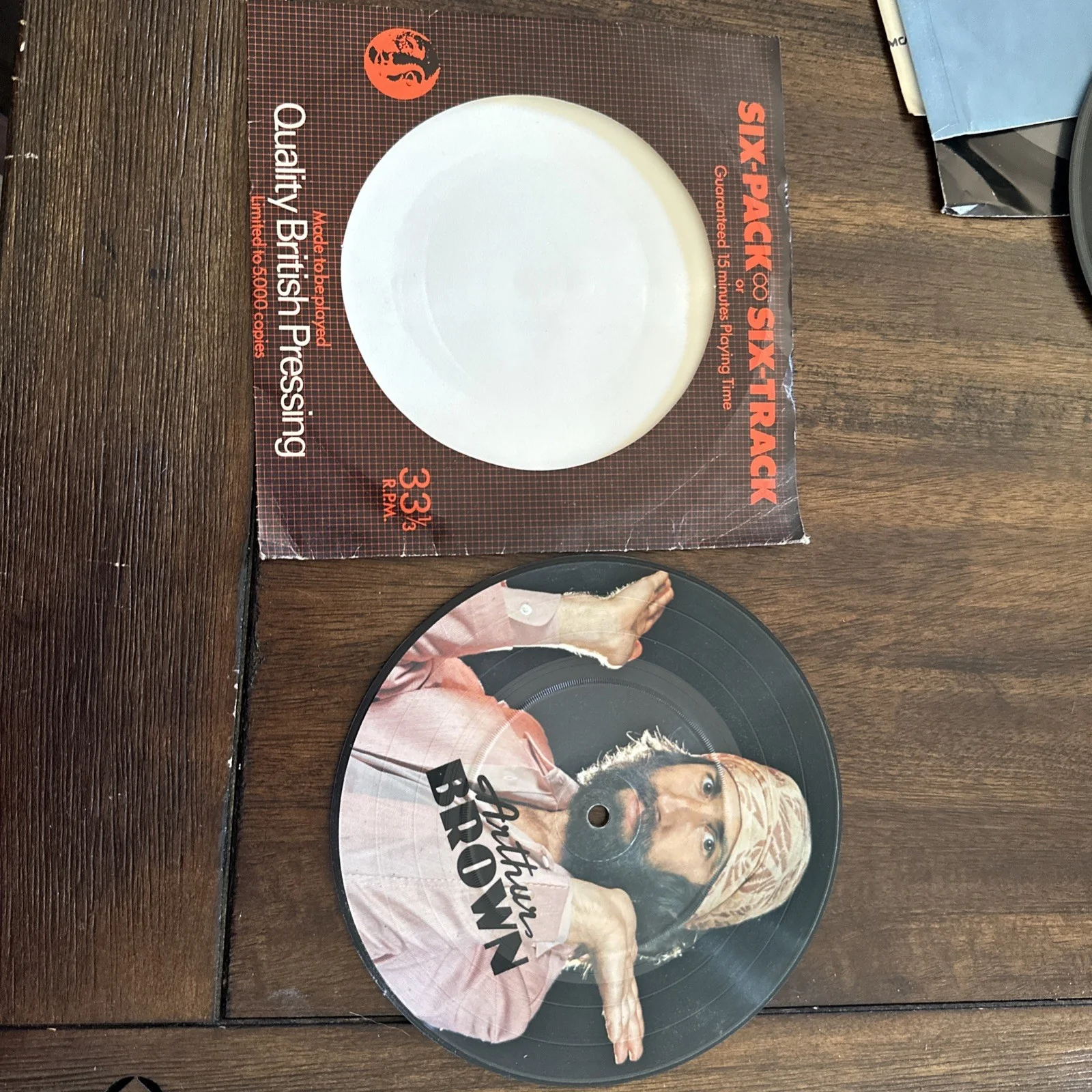 Arthur Brown 7 Inch Vinyl Six Pack Six Track 33 1/3 Rpm Picture Disc Very Rare, изображение 2