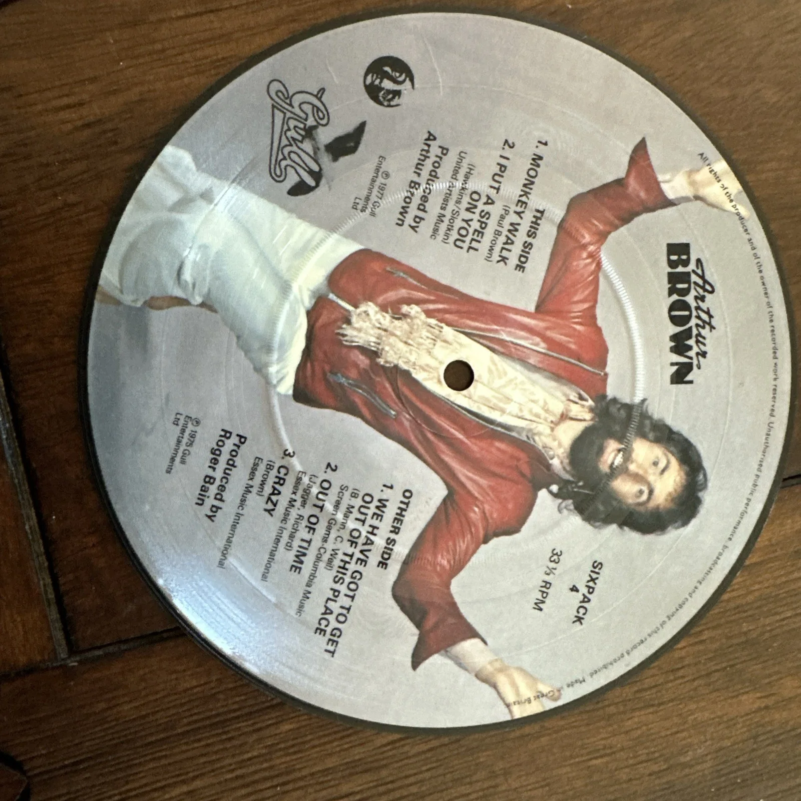 Arthur Brown 7 Inch Vinyl Six Pack Six Track 33 1/3 Rpm Picture Disc Very Rare, изображение 4