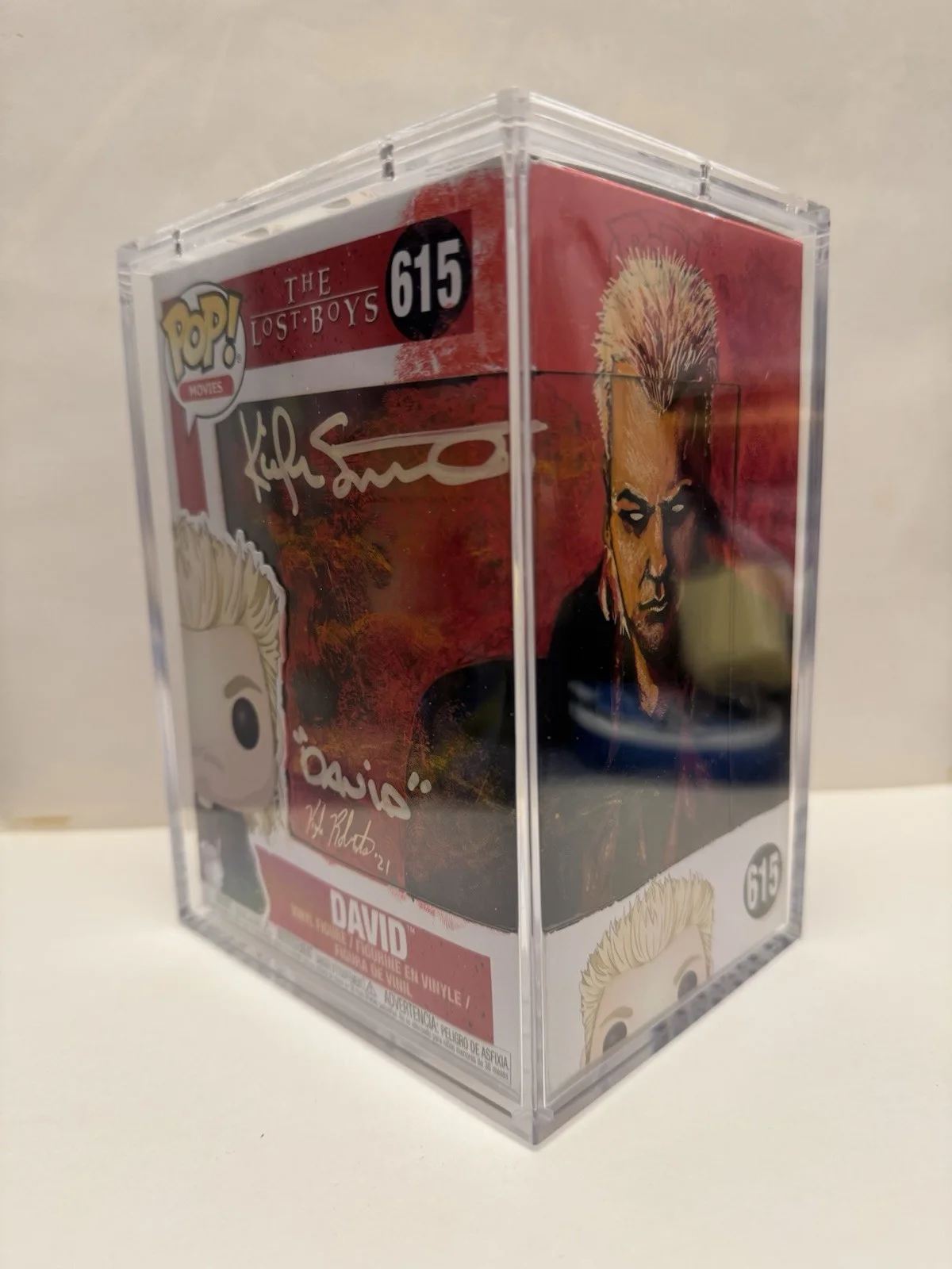 Kiefer Sutherland — Kiefer Sutherland Signed Sketched "David" Funko Pop #615 The Lost Boys 1/1 RARE!