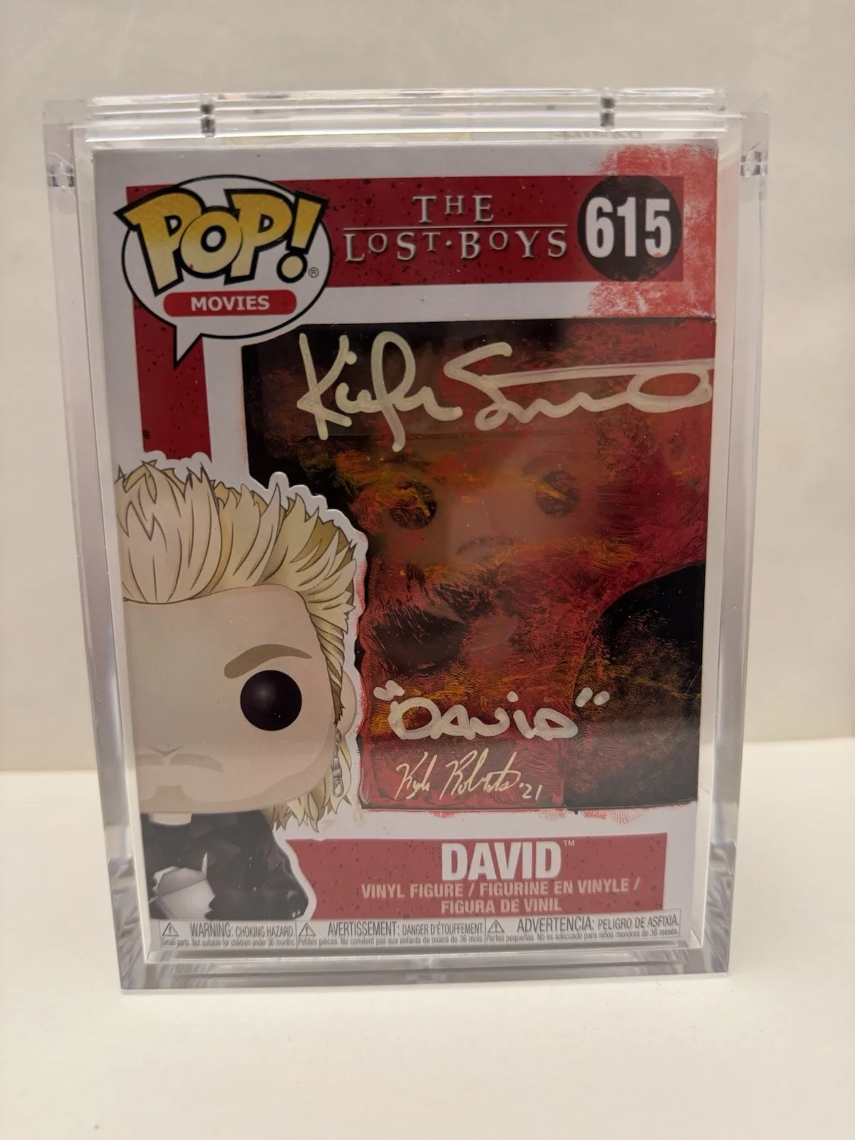 Kiefer Sutherland — Kiefer Sutherland Signed Sketched "David" Funko Pop #615 The Lost Boys 1/1 RARE!, image 2