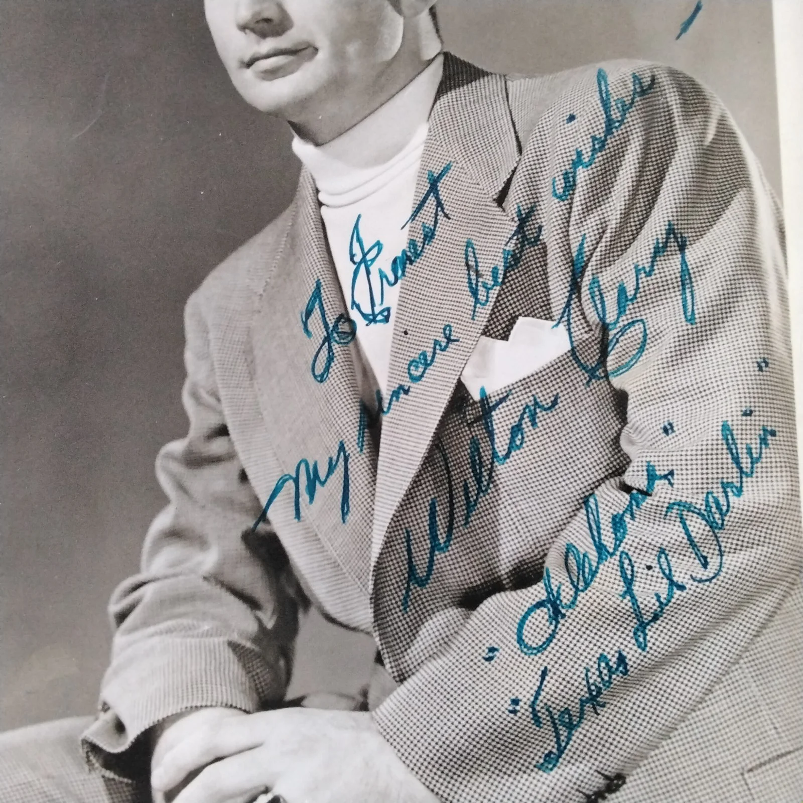 Wilton Clary SIGNED Photo 40s Stage Actor Oklahoma Texas Lil Darlin Murderer, image 4