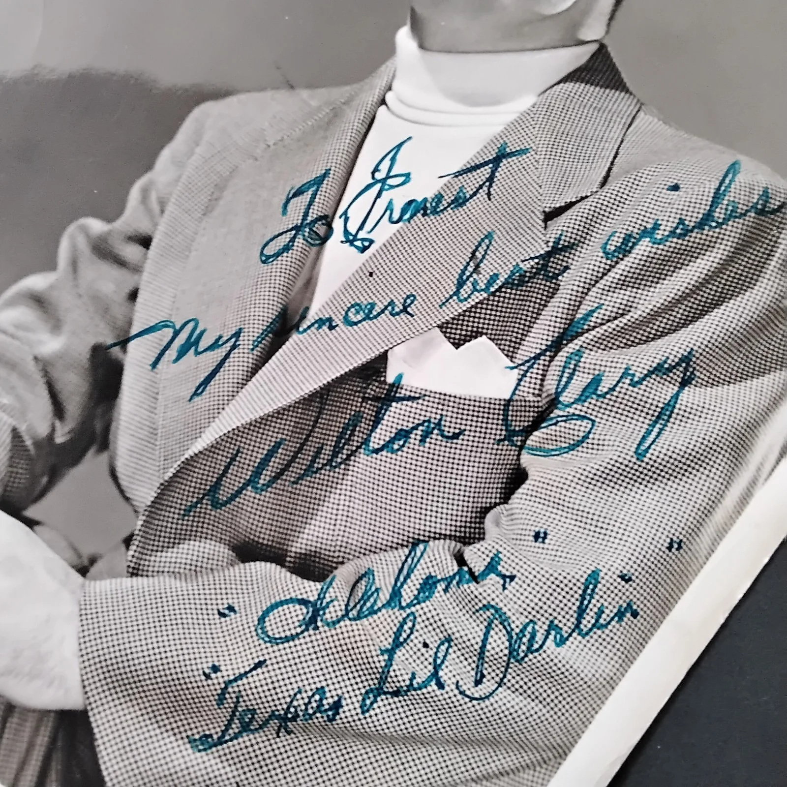 Wilton Clary SIGNED Photo 40s Stage Actor Oklahoma Texas Lil Darlin Murderer, image 5