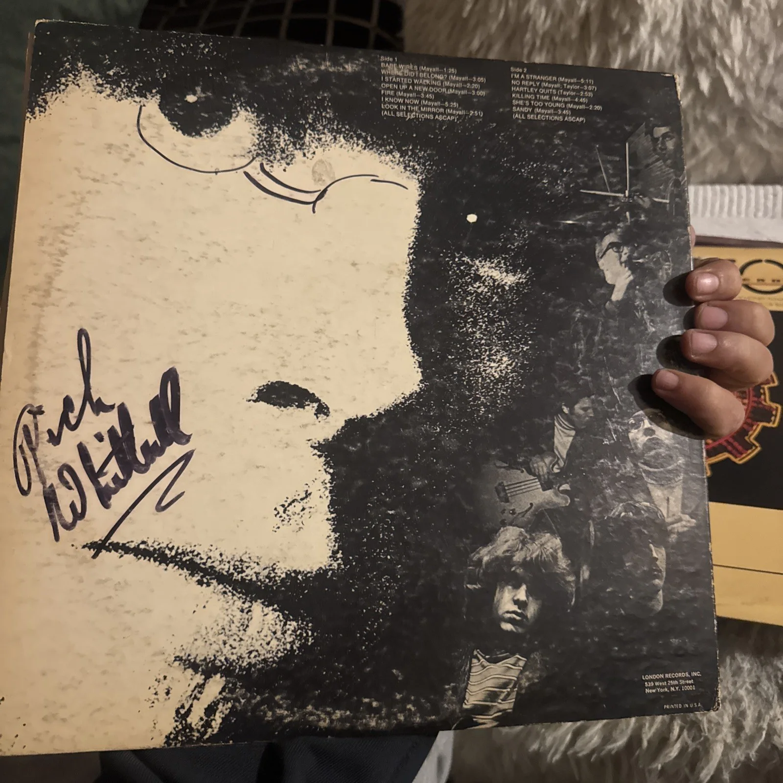 English Blues Singer JOHN MAYALL signed BARE WIRES 1968 Record Album COA, image 2
