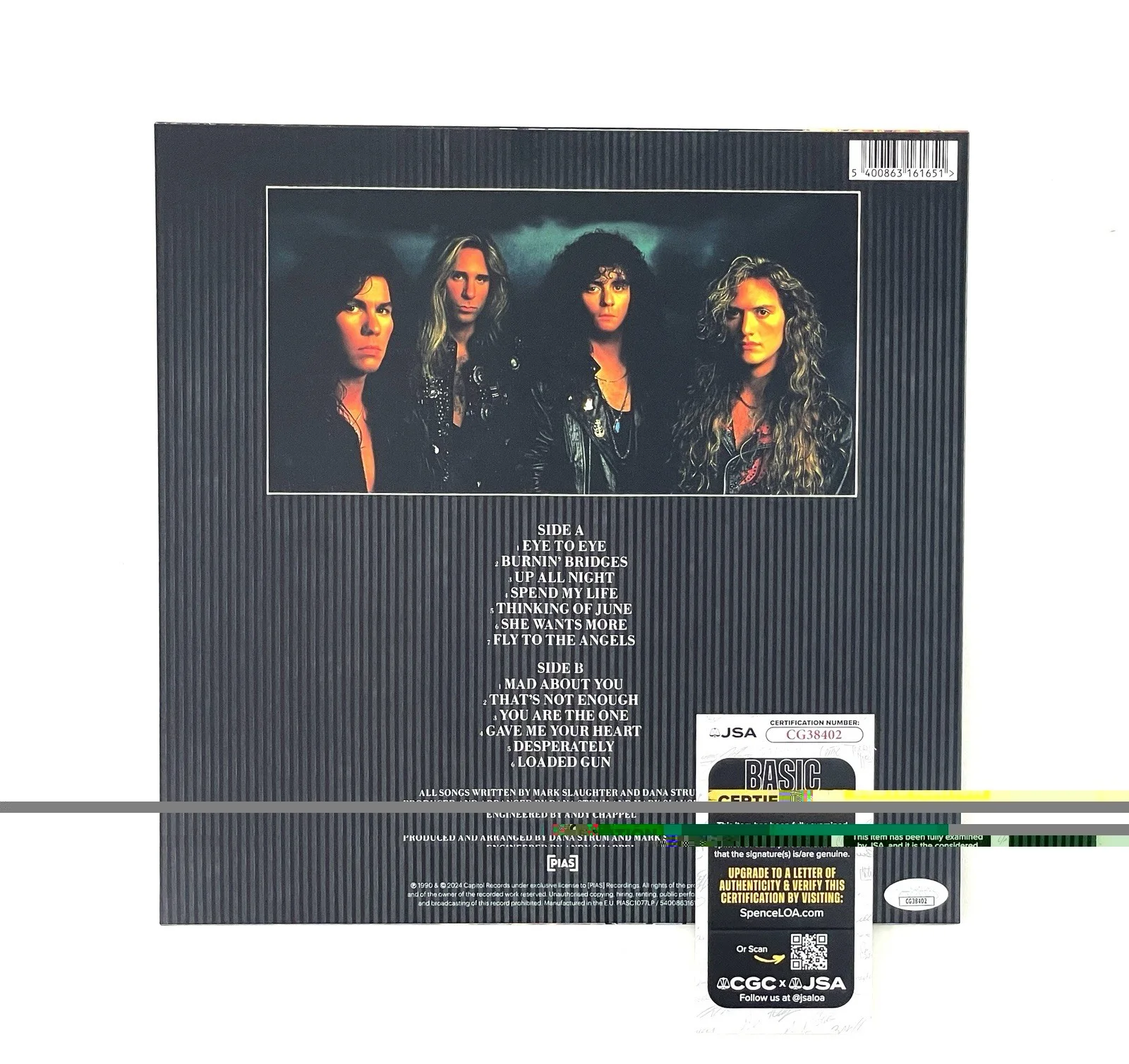 Mark Slaughter Signed Stick It To Ya Reissue Vinyl Album RareTracks Signing JSA, image 3
