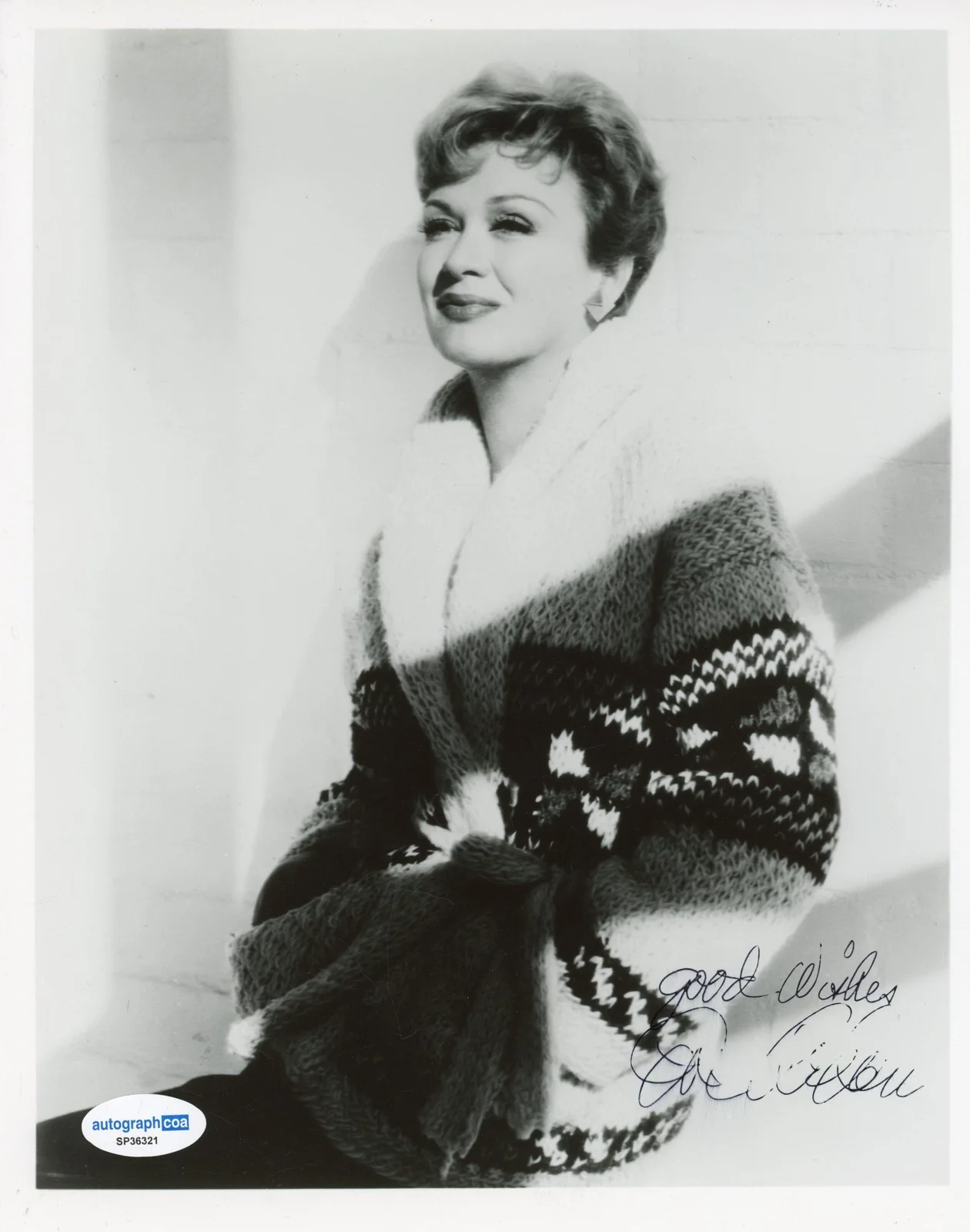 Eve Arden — Eve Arden "Our Miss Brooks" AUTOGRAPH Signed Autographed 8x10 Photo ACOA, изображение 2