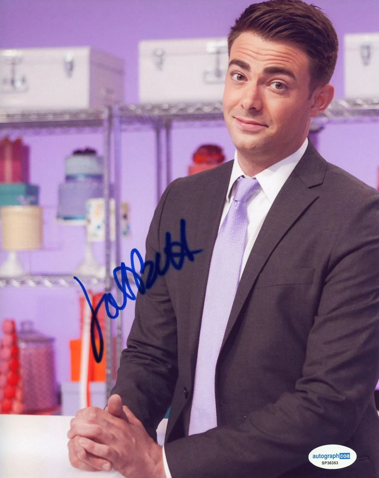 Jonathan Bennett — Jonathan Bennett "Cake Wars" Host AUTOGRAPH Signed Autographed 8x10 Photo ACOA, image 2