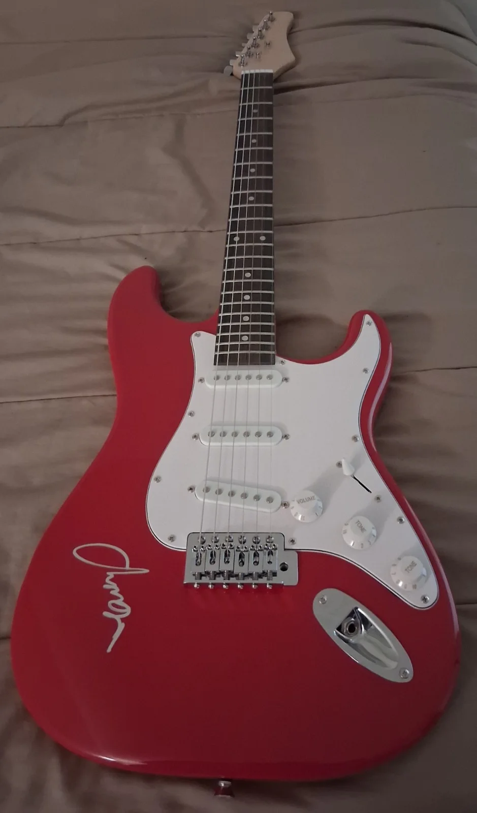YUNGBLUD DOMINIC HARRISON Signed GUITAR idols weird, image 2