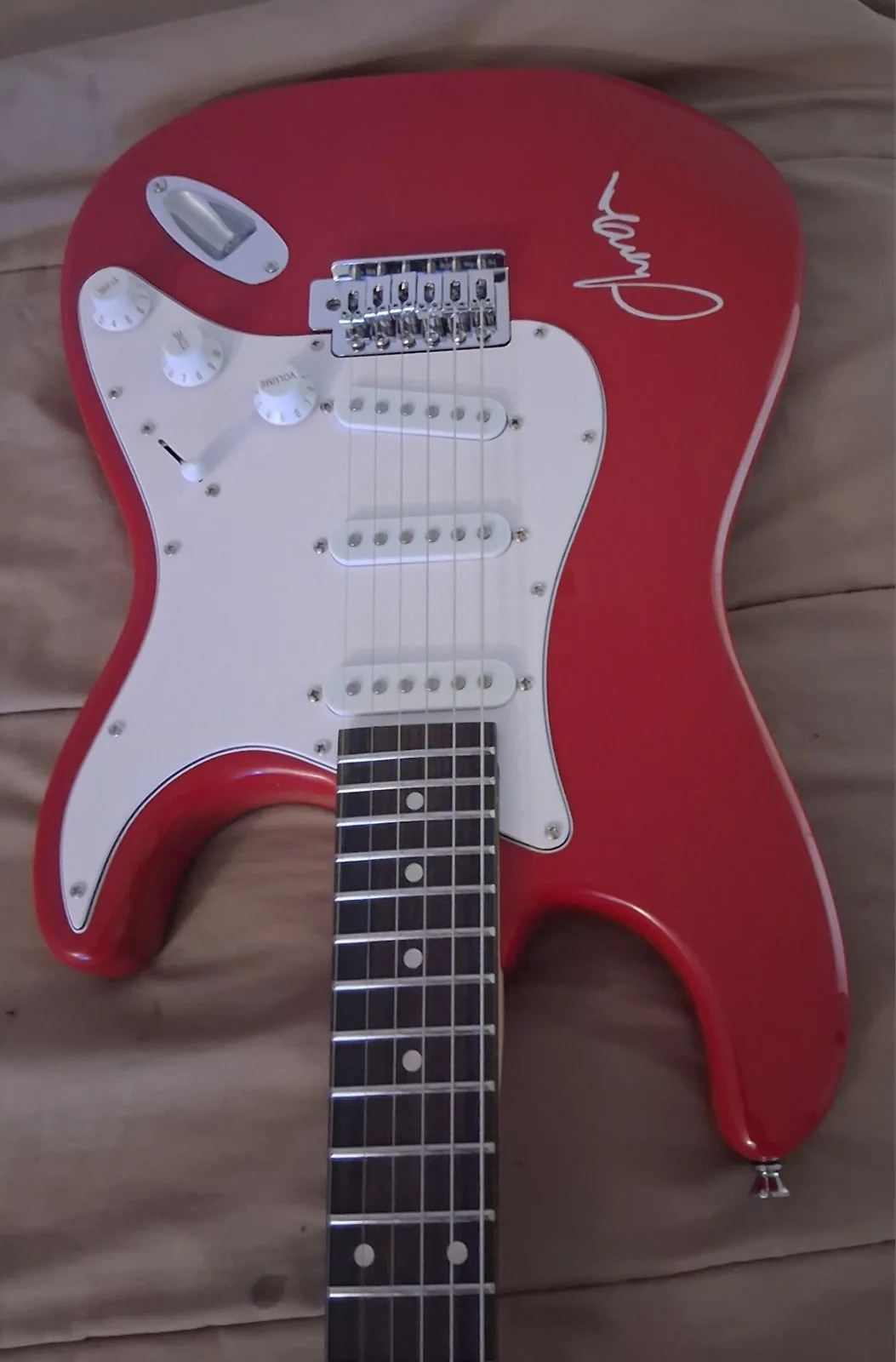 YUNGBLUD DOMINIC HARRISON Signed GUITAR idols weird, image 5