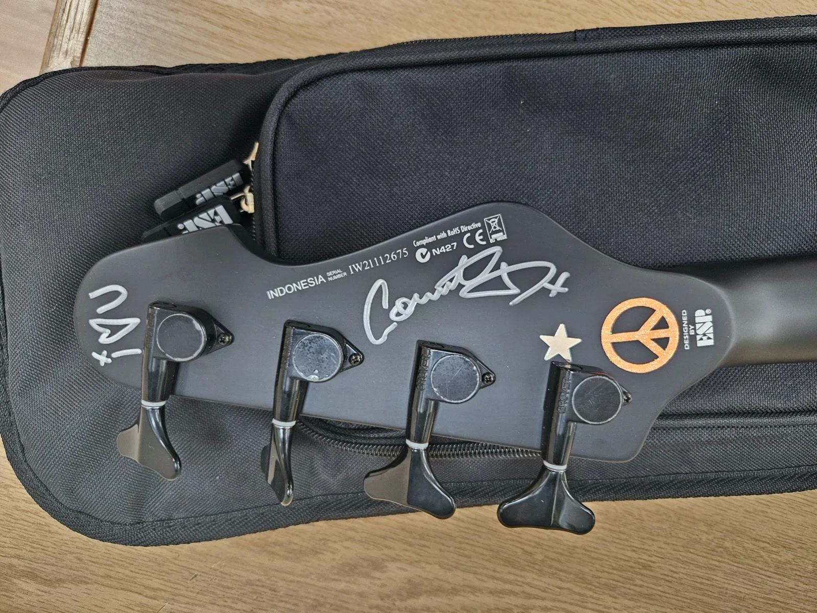 Limited Edition (1 of 6) Autographed Count D - Piggy D ESP Bass Guitar with COA, изображение 3
